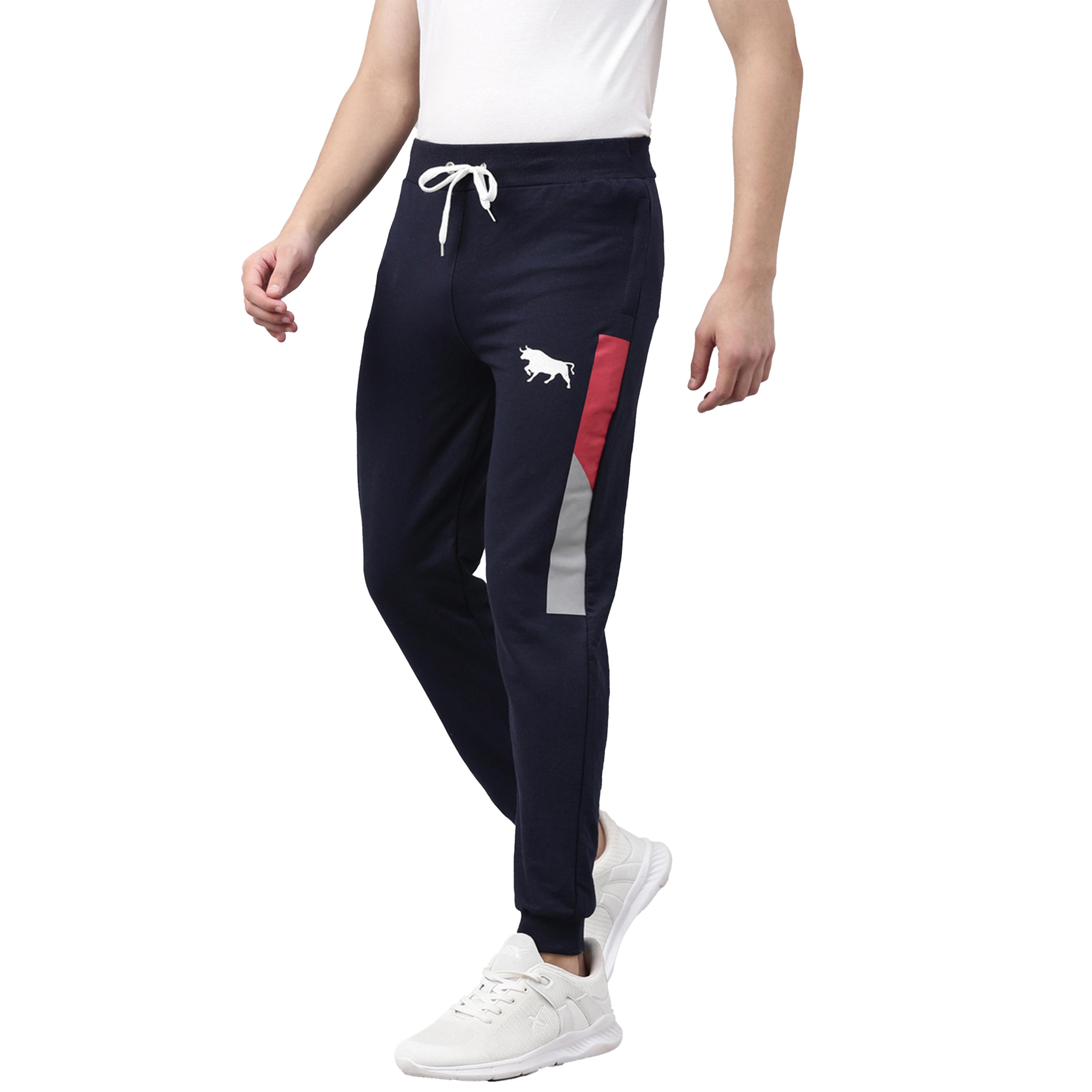 بوشيرت × ستايلي-  بنطال رياضي متوسط ​​الارتفاع بطبعات وقصة عادية مع رباط-men-clothing-bottoms-joggers-image-2