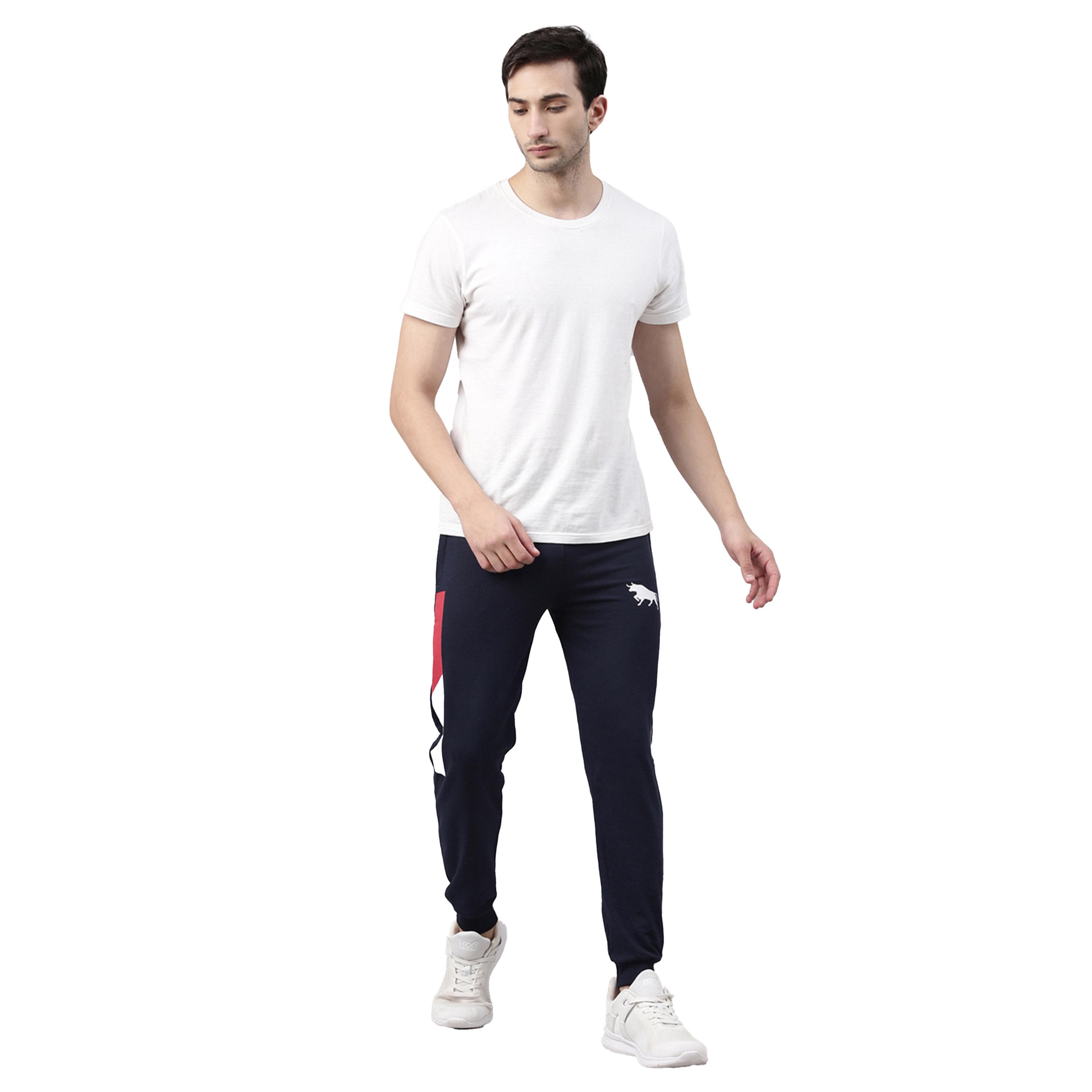 بوشيرت × ستايلي-  بنطال رياضي متوسط ​​الارتفاع بطبعات وقصة عادية مع رباط-men-clothing-bottoms-joggers-image-5