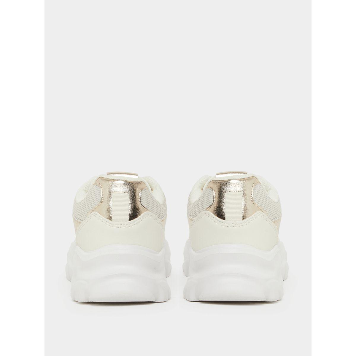 Styli Panelled Lace Up Chunky Sneakers-women-shoes-sneakers-image-4