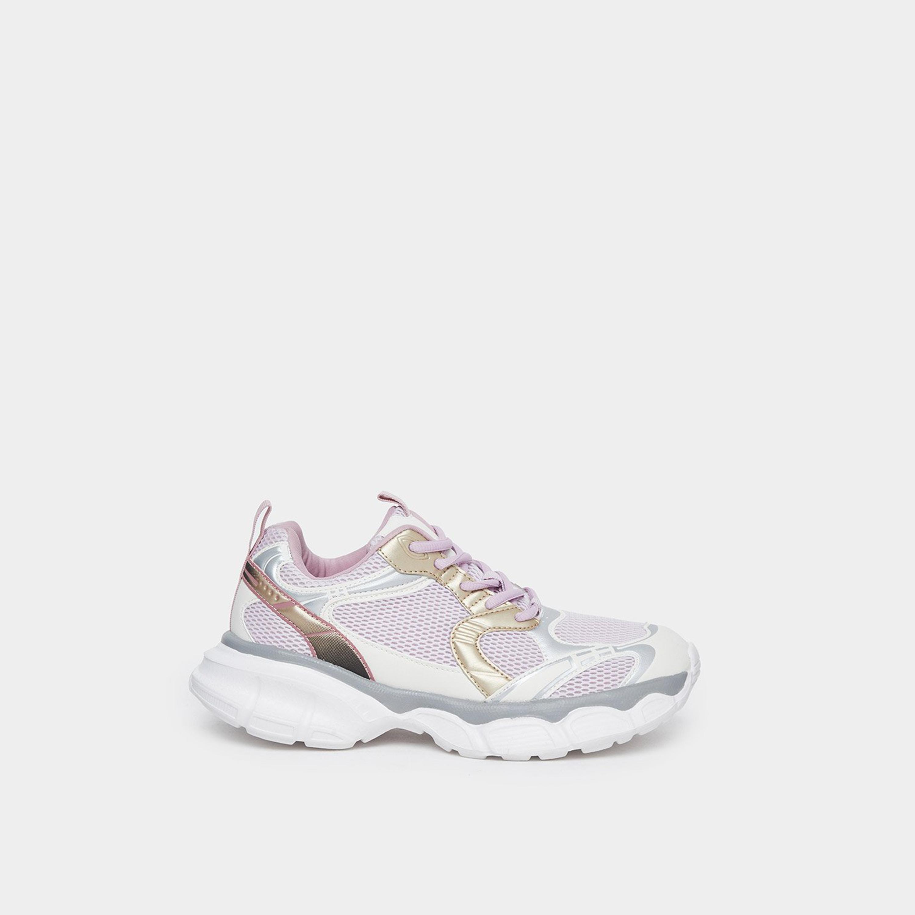 Styli Women Mesh Upper Textured Chunky Sole Sneakers-women-shoes-sneakers-image-3