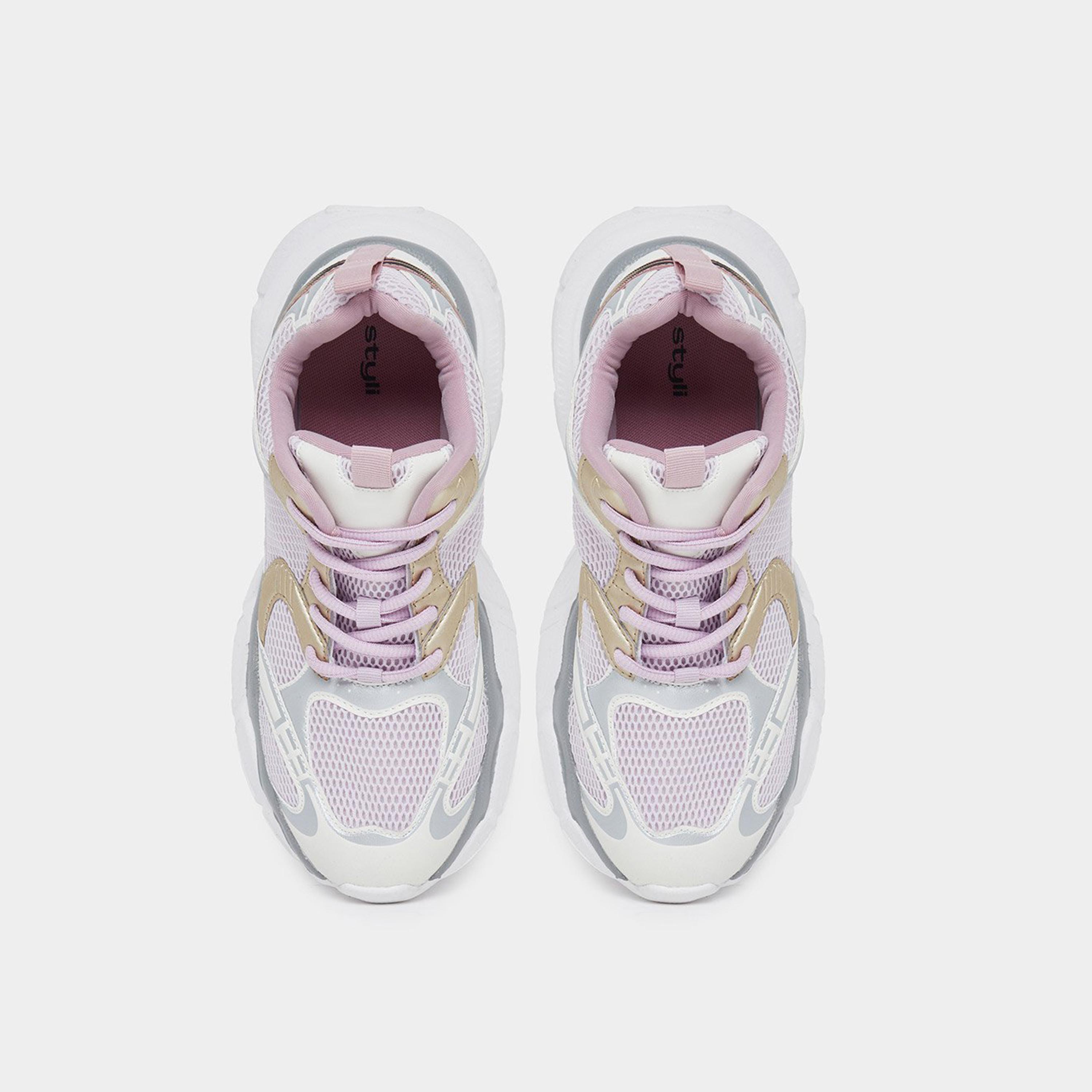Styli Women Mesh Upper Textured Chunky Sole Sneakers-women-shoes-sneakers-image-6