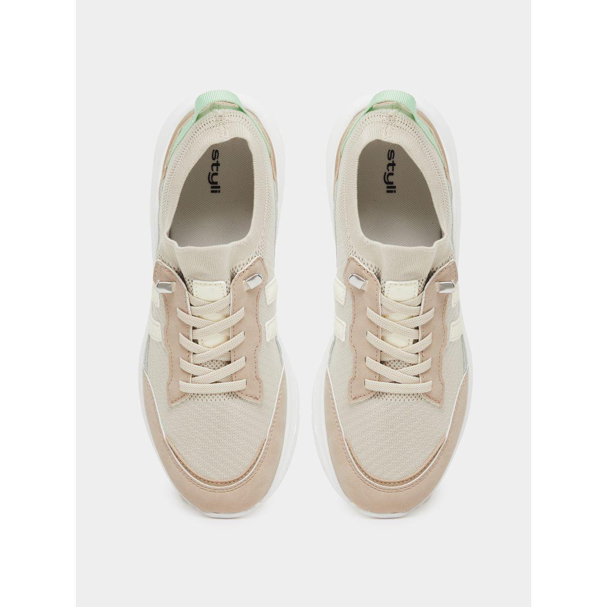Styli Color Block Lace Up Sneakers-women-shoes-sneakers-image-5