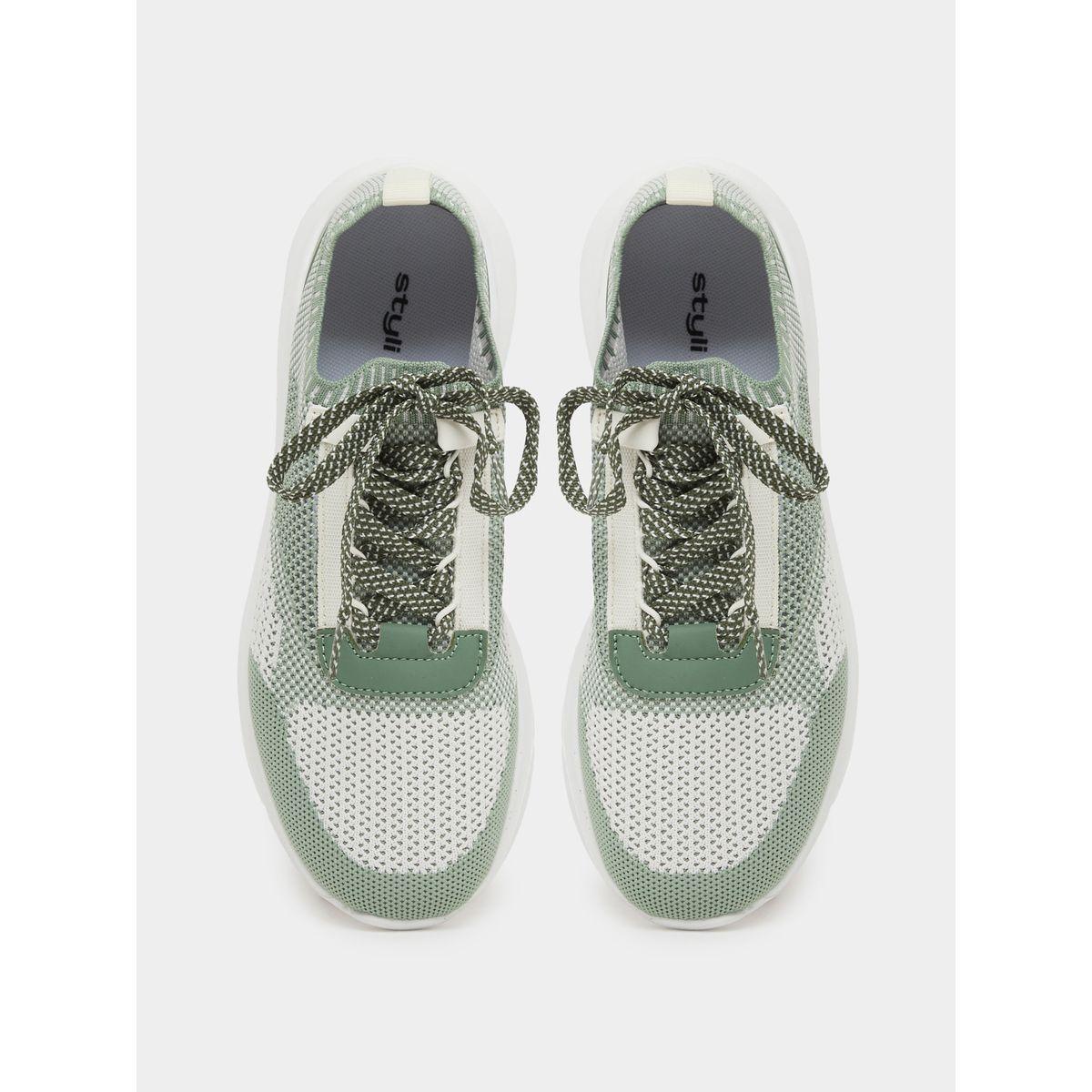 Styli Textured Mesh Lace Up Sneakers-women-shoes-sneakers-image-5