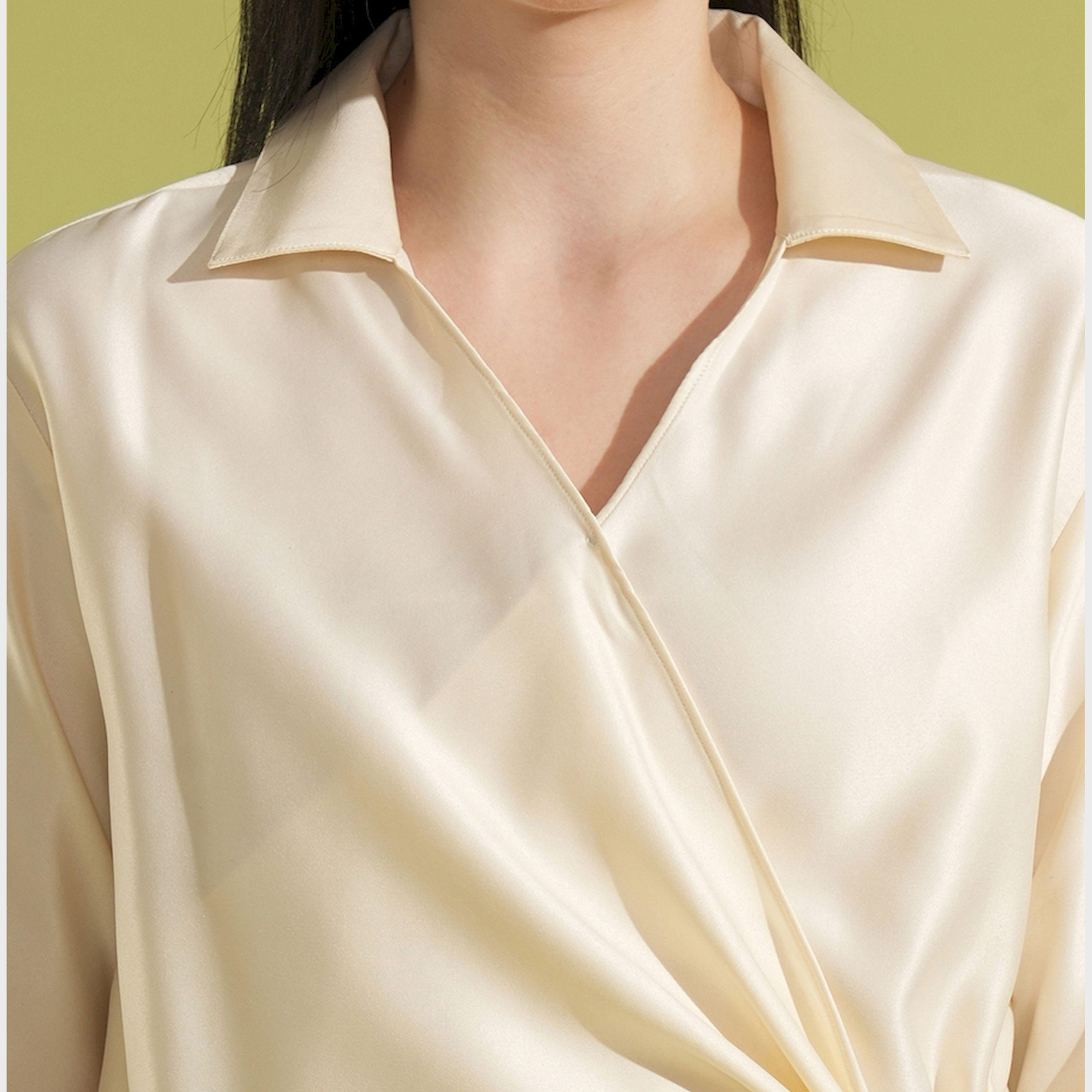 Globus X Styli Solid Twisted Buckle Detail Regular Fit Shirt-women-clothing-shirtsandblouses-shirts-image-4