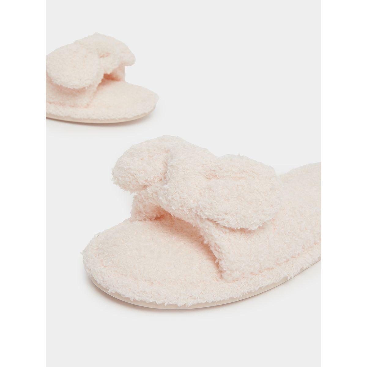 Styli Bow Detail Textured Slip-On Slippers-women-shoes-bedroomslippers-image-3