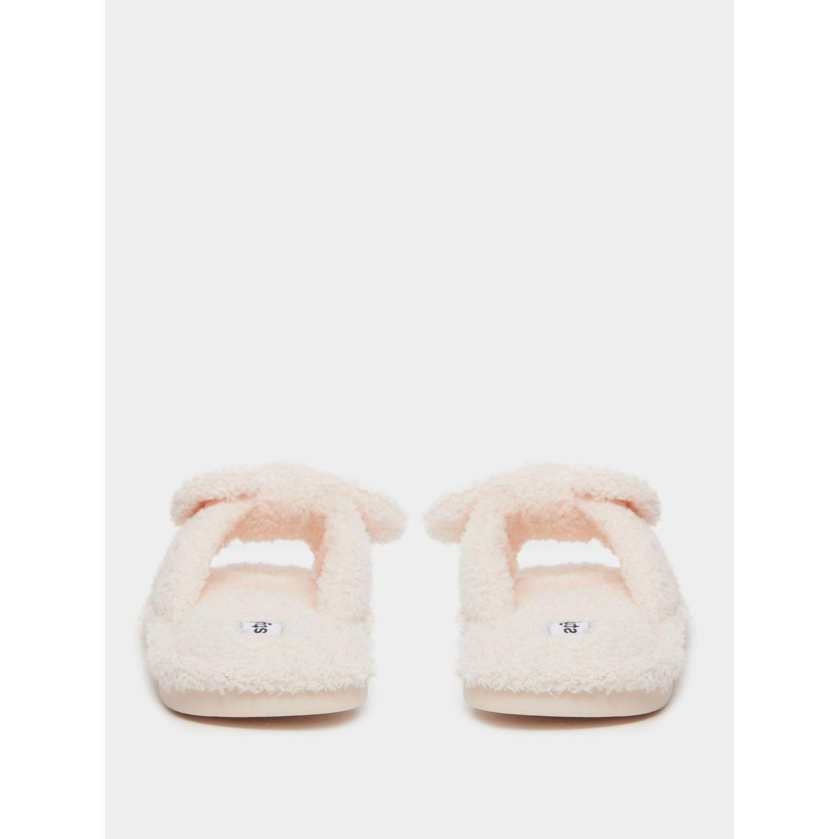 شبشب سهل الارتداء بتفاصيل بارزة الملمس-women-shoes-bedroomslippers-image-4