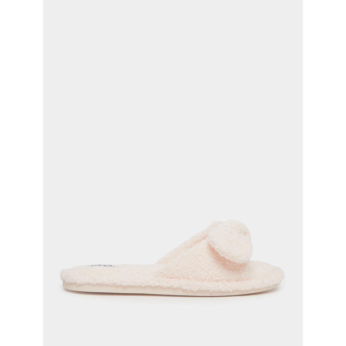 Styli Bow Detail Textured Slip-On Slippers-women-shoes-bedroomslippers-image-8