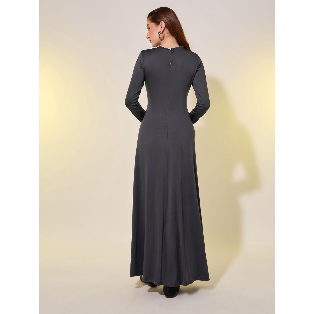Styli Faux Pearl Detail Long Sleeves A-Line Maxi Dress-women-clothing-dresses-image-5