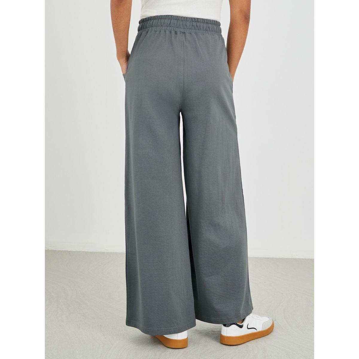 جوغر سادة بأرجل واسعة وتفاصيل خياطة-women-clothing-bottoms-joggers-image-4