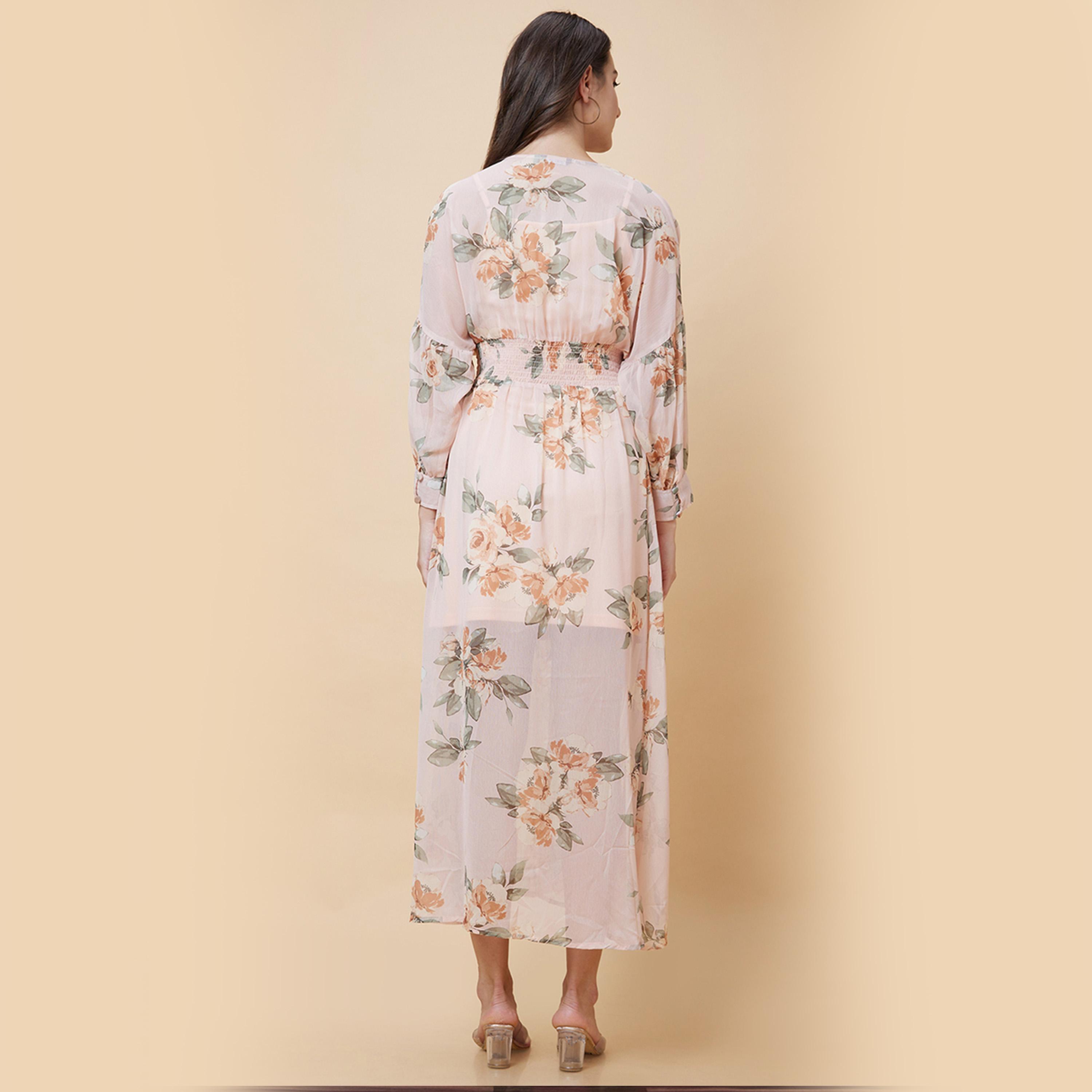 غلوبوس × ستايلي - فستان ميدي بقصة حرف A بطبعات الأزهار وتفاصيل مطرزة-women-clothing-dresses-image-4