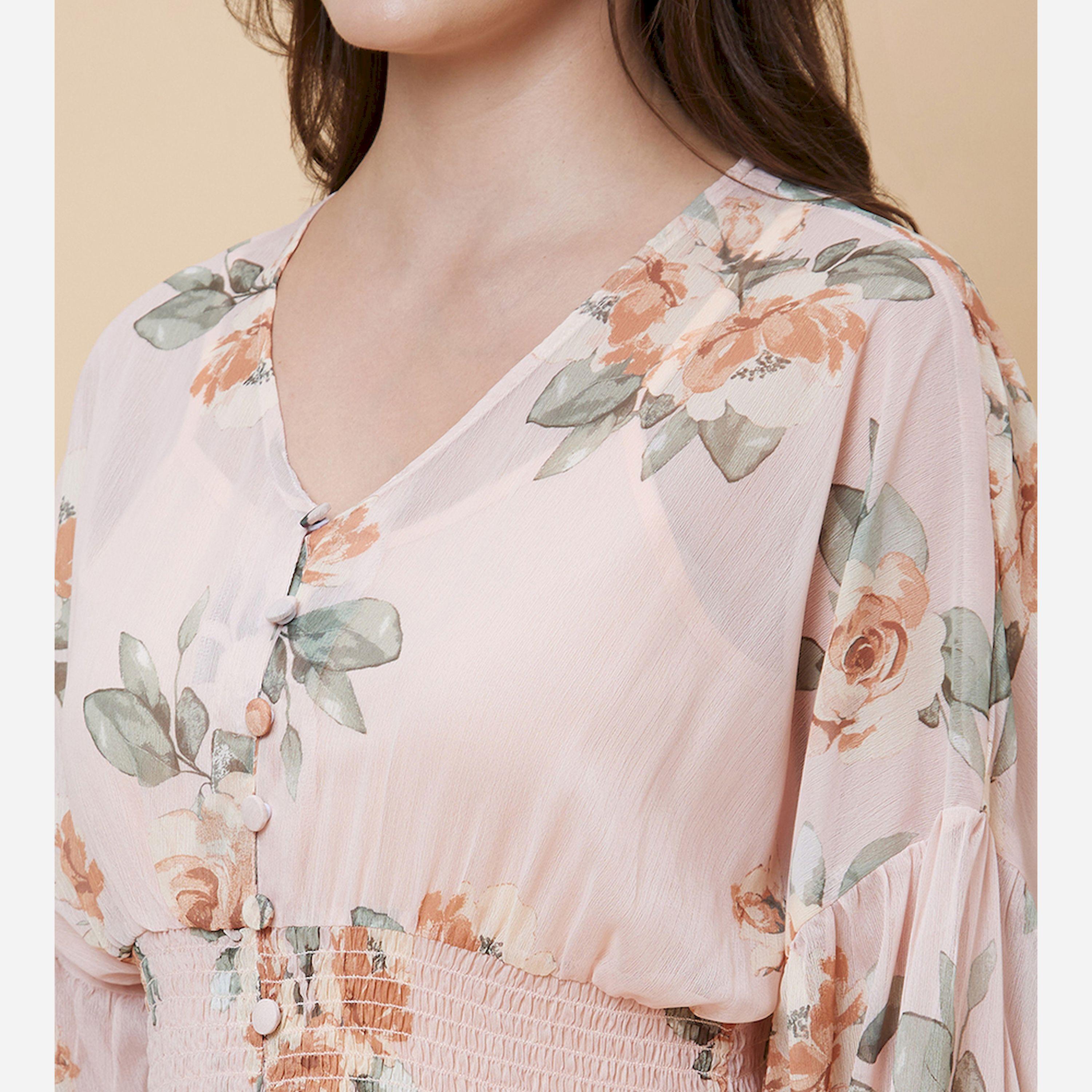 غلوبوس × ستايلي - فستان ميدي بقصة حرف A بطبعات الأزهار وتفاصيل مطرزة-women-clothing-dresses-image-5