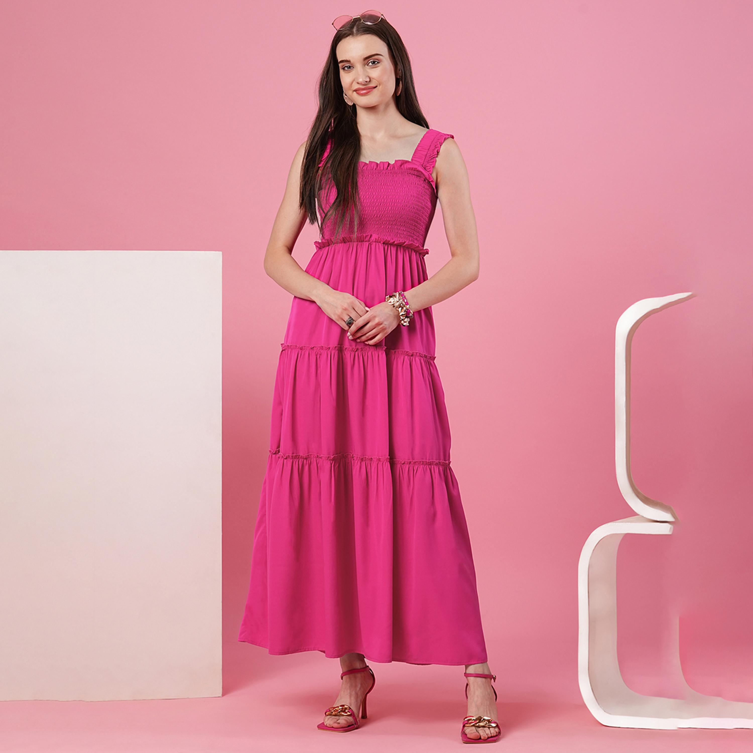 غلوبوس × ستايلي - فستان ماكسي متعدد الطبقات بدون أكمام-women-clothing-dresses-image-1