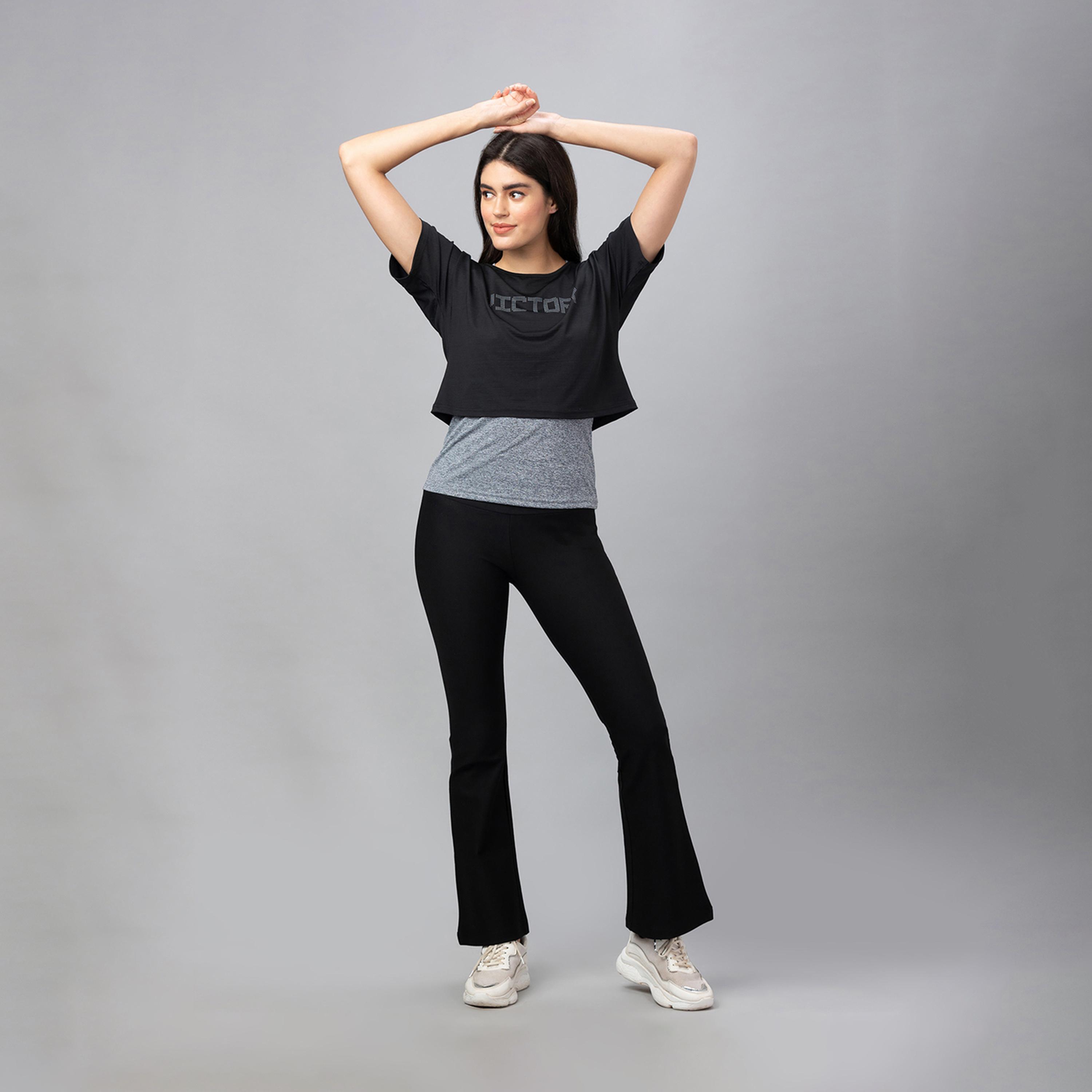 Globus X Styli Solid High Rise Flared Tregging-women-clothing-bottoms-leggings-image-2