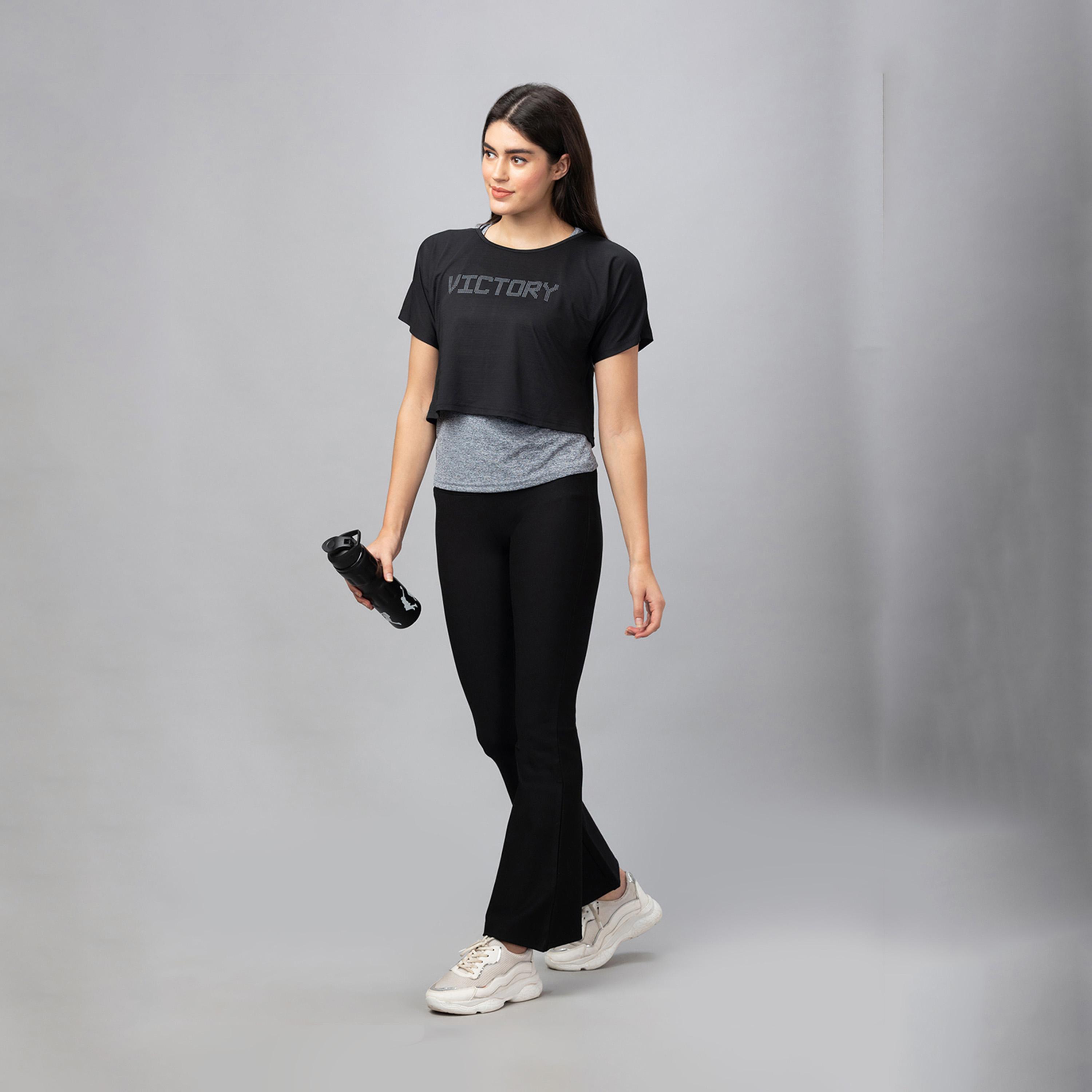 Globus X Styli Solid High Rise Flared Tregging-women-clothing-bottoms-leggings-image-6