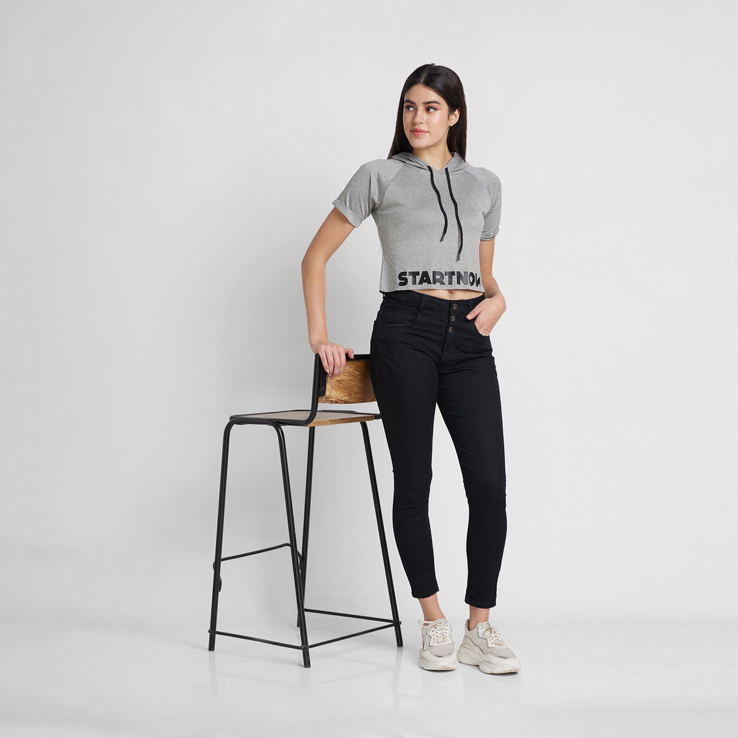 Globus X Styli Solid High Rise Skinny Fit Stretchable Jeans With Pockets-women-clothing-bottoms-jeans-image-1