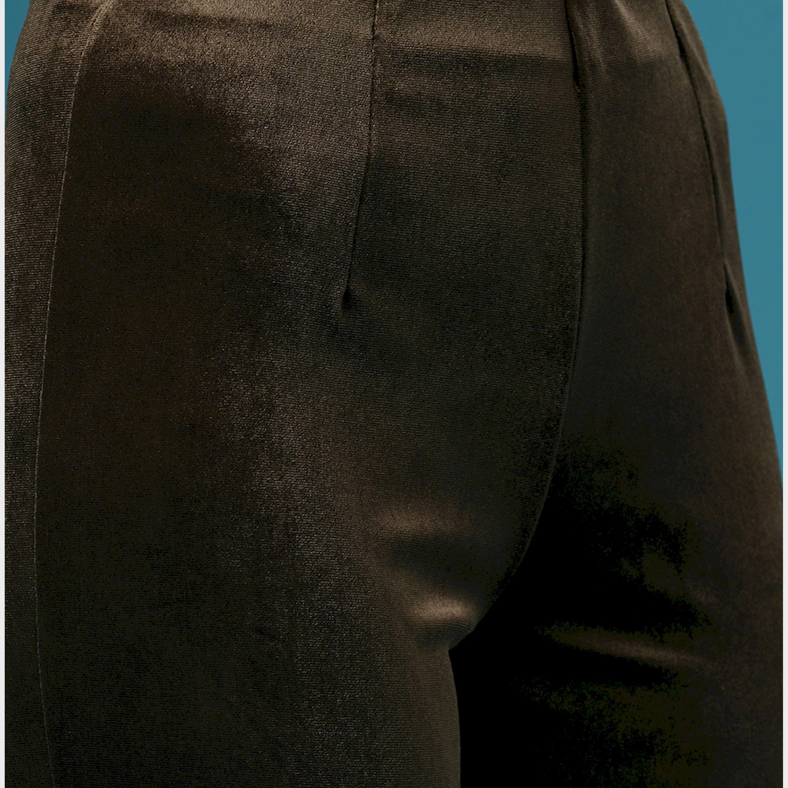 Globus X Styli Velvet Look High Rise Stretchy Slim Fit Flared Treggings-women-clothing-bottoms-leggings-image-5