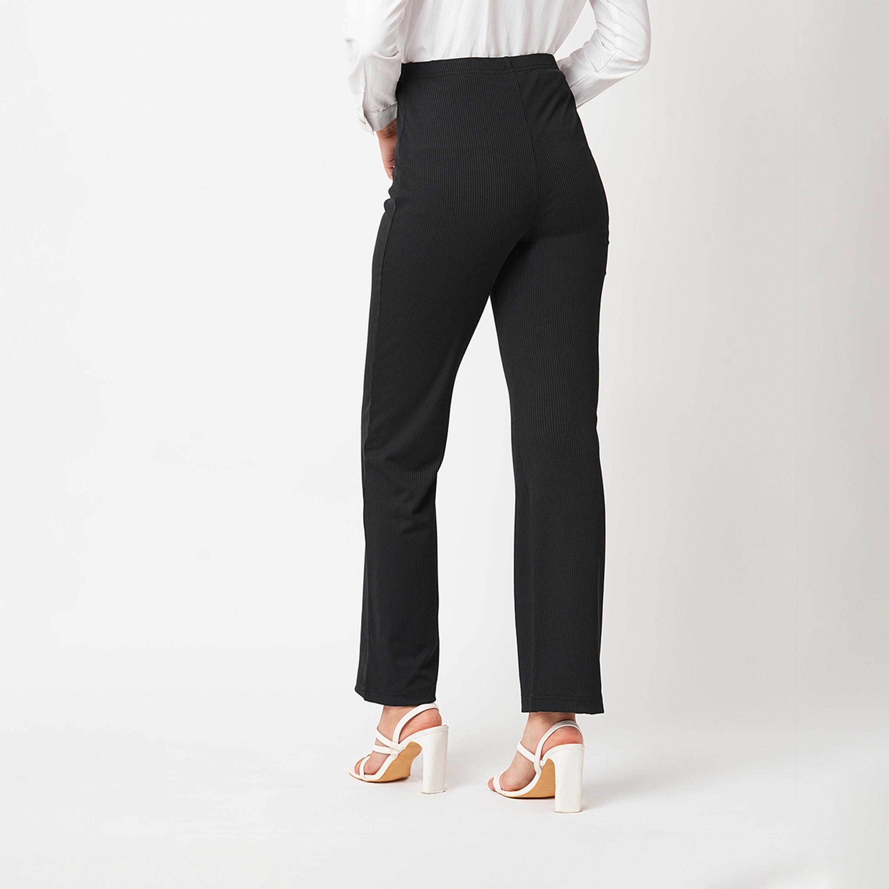 غلوبوس × ستايلي - بنطال ضيق مطاطي سادة بخصر مرتفع-women-clothing-bottoms-leggings-image-4