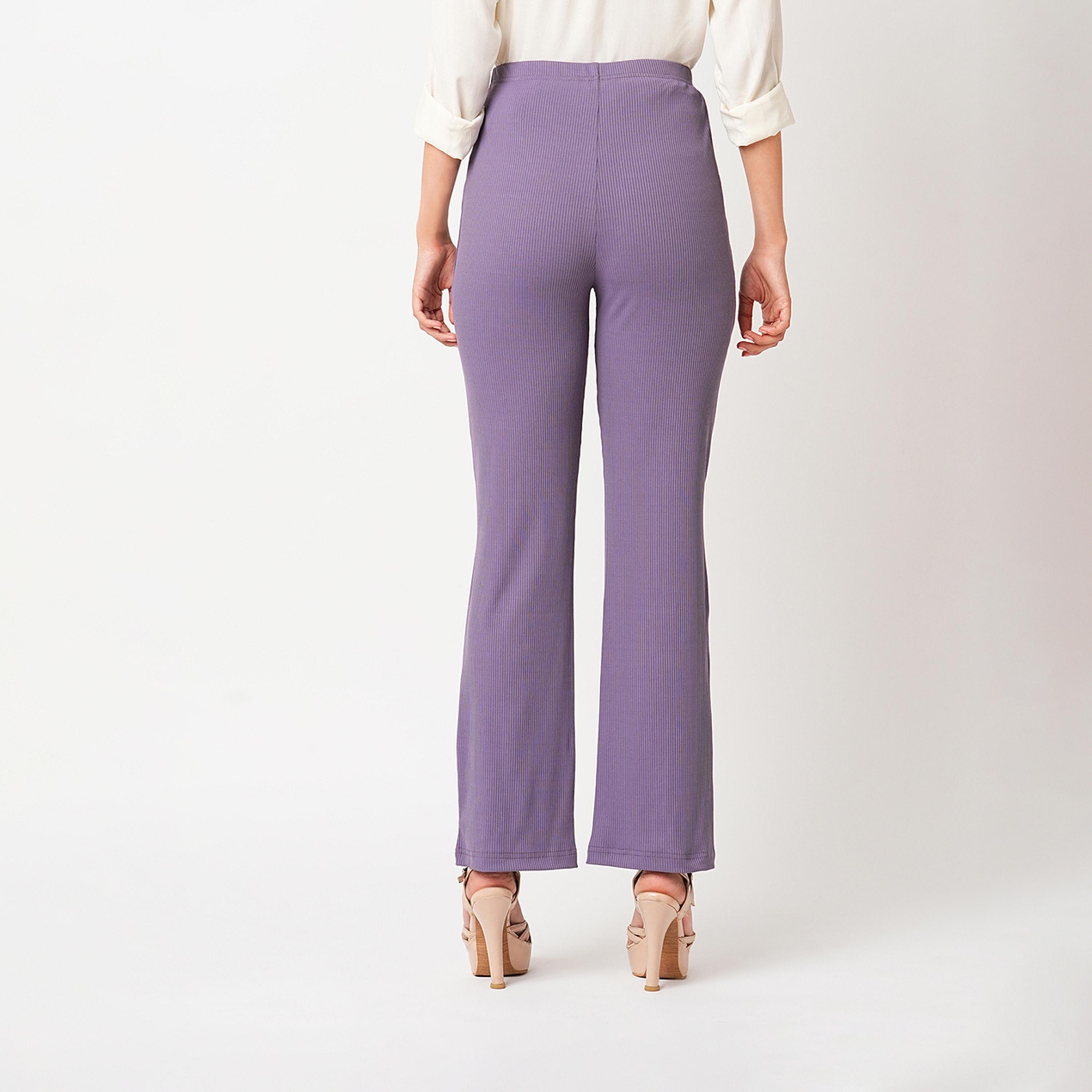 غلوبوس × ستايلي - بنطال ضيق ومرن من نسيج مضلع بخصر مرتفع-women-clothing-bottoms-leggings-image-4