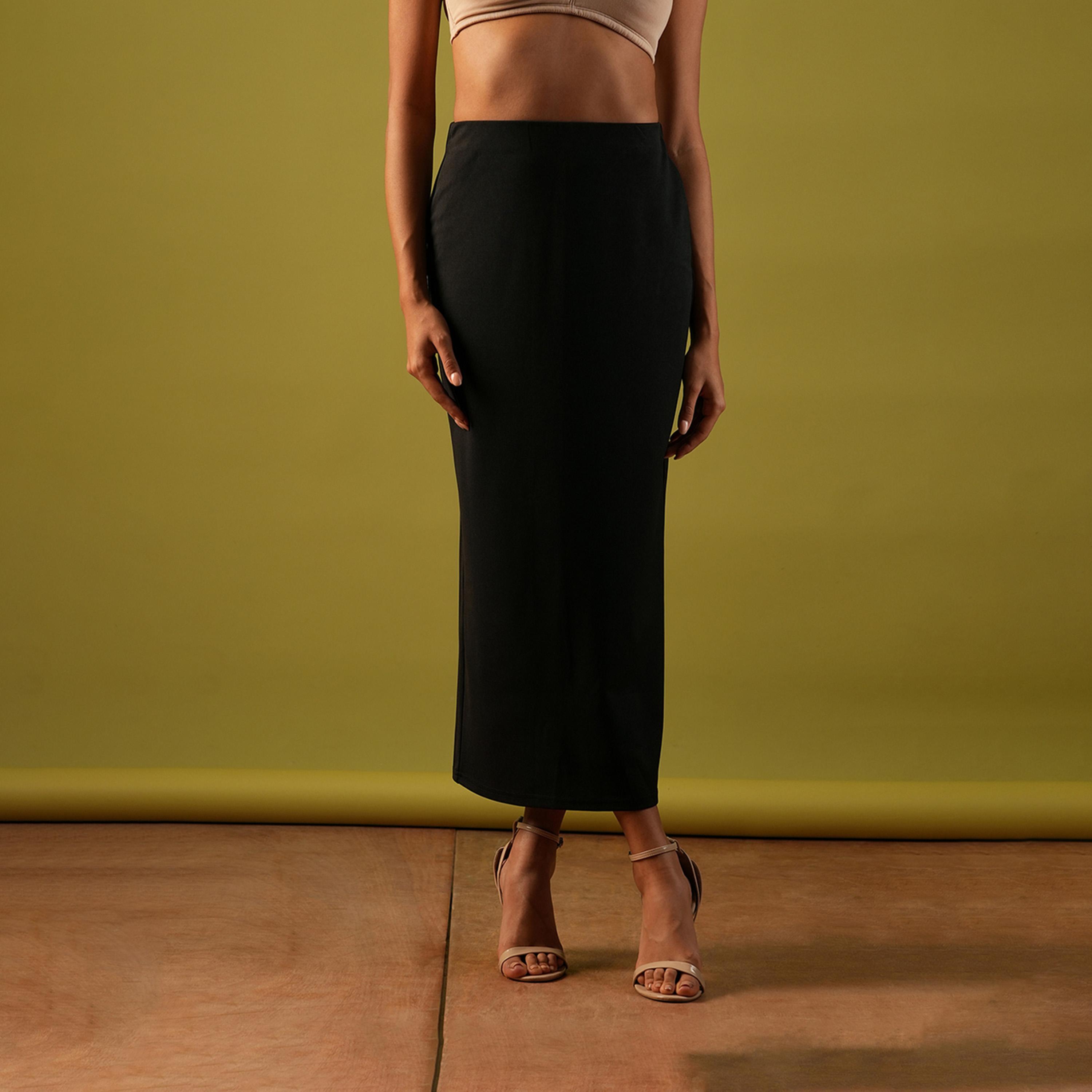 غلوبوس × ستايلي - تنورة متوسطة الطول قابلة للتمدد-women-clothing-bottoms-skirts-image-1