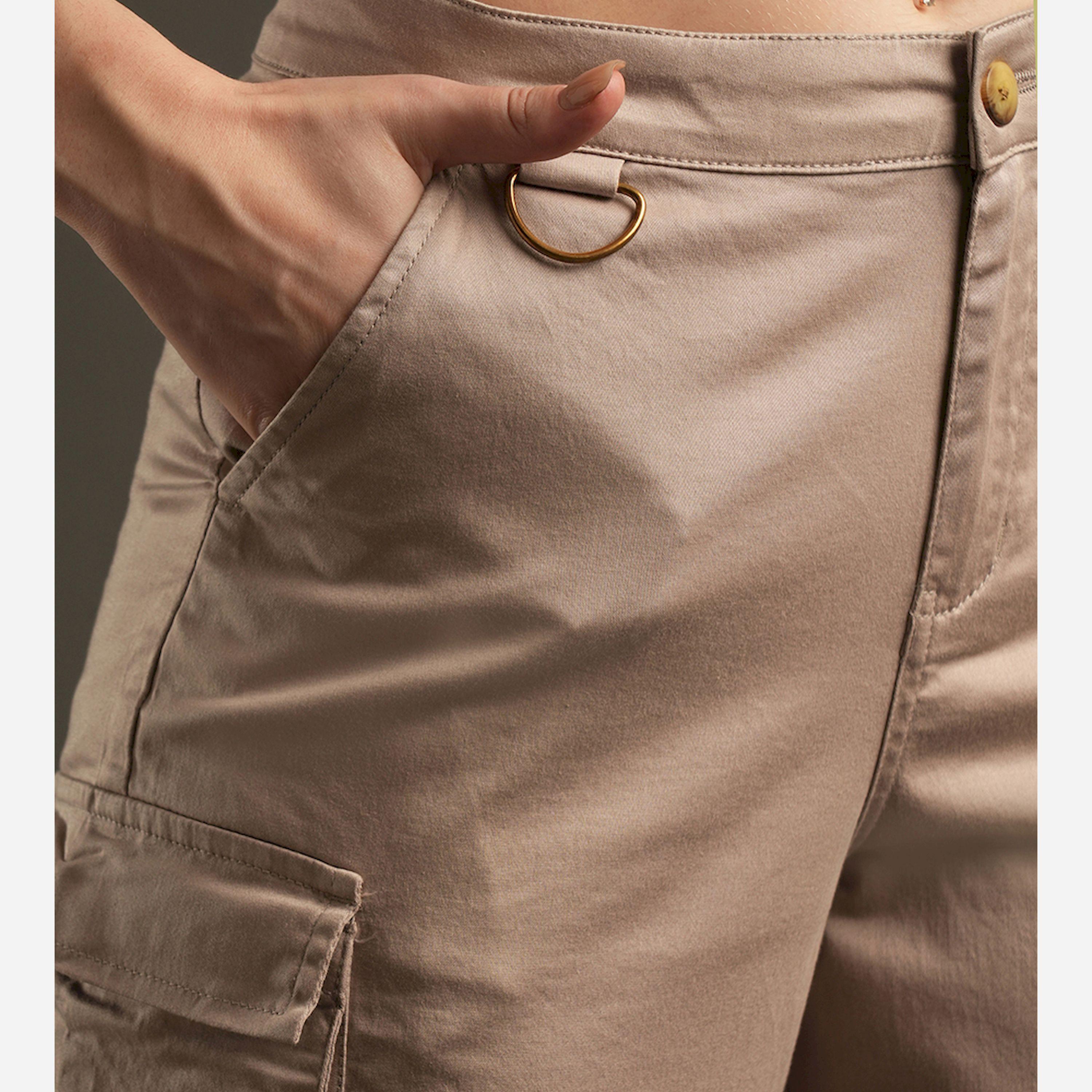 غلوبوس × ستايلي - بنطال كارغو مسطح من الأمام بقصة مريحة وخصر مرتفع-women-clothing-bottoms-trousers-image-5