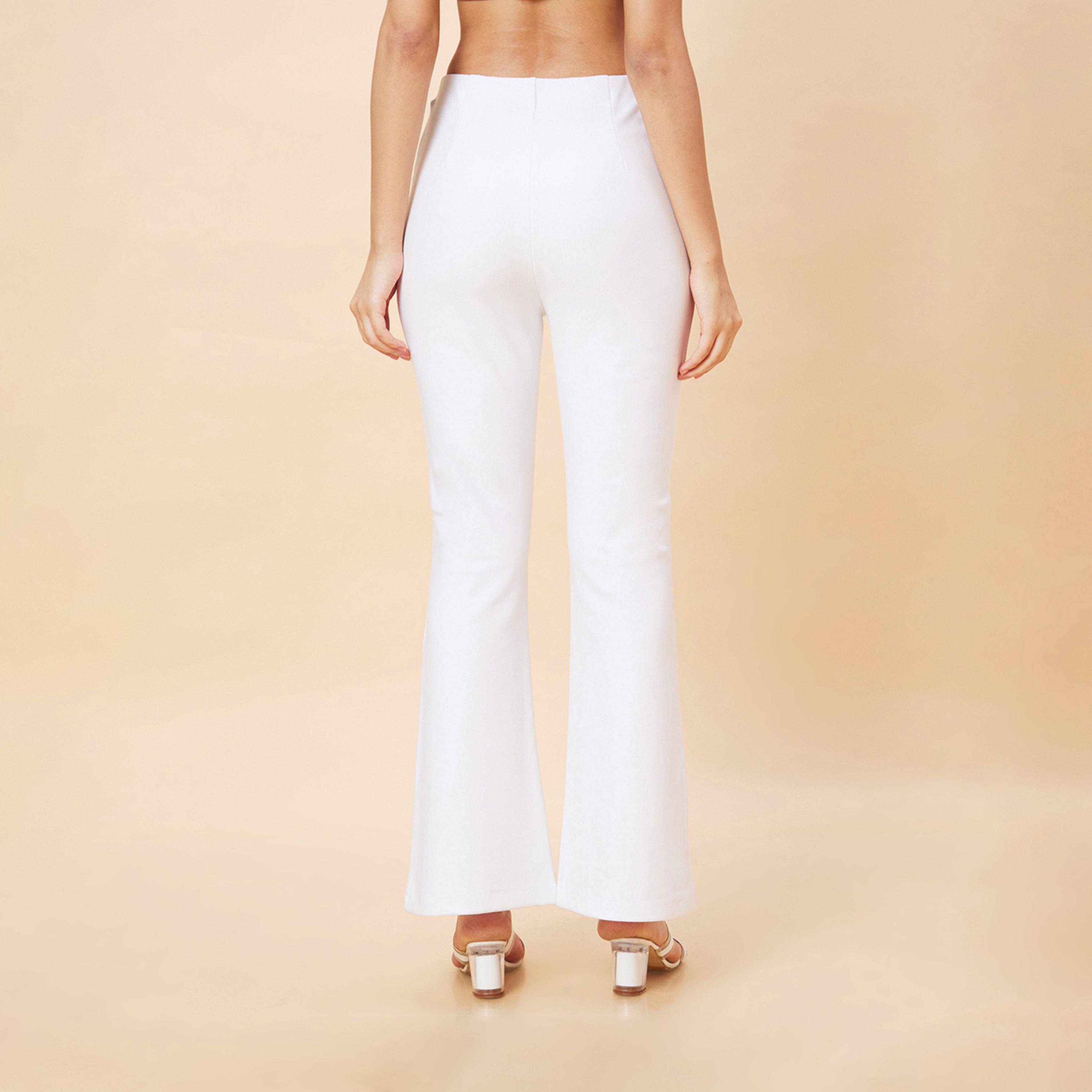 غلوبوس × ستايلي - بنطال ضيق مطاطي سادة بخصر مرتفع-women-clothing-bottoms-leggings-image-3