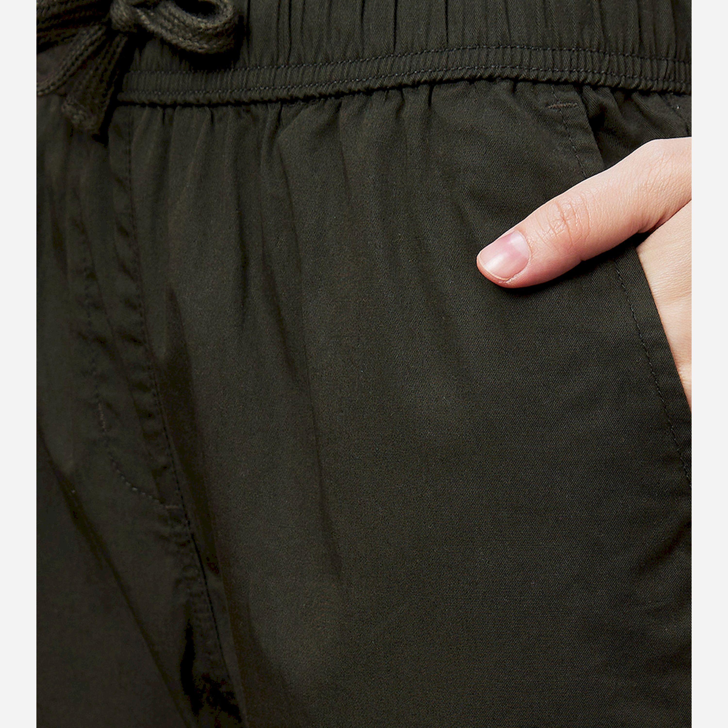 Globus X Styli Solid Mid-Rise Elasticated Waist Cargo Joggers With Drawstring-women-clothing-bottoms-joggers-image-4