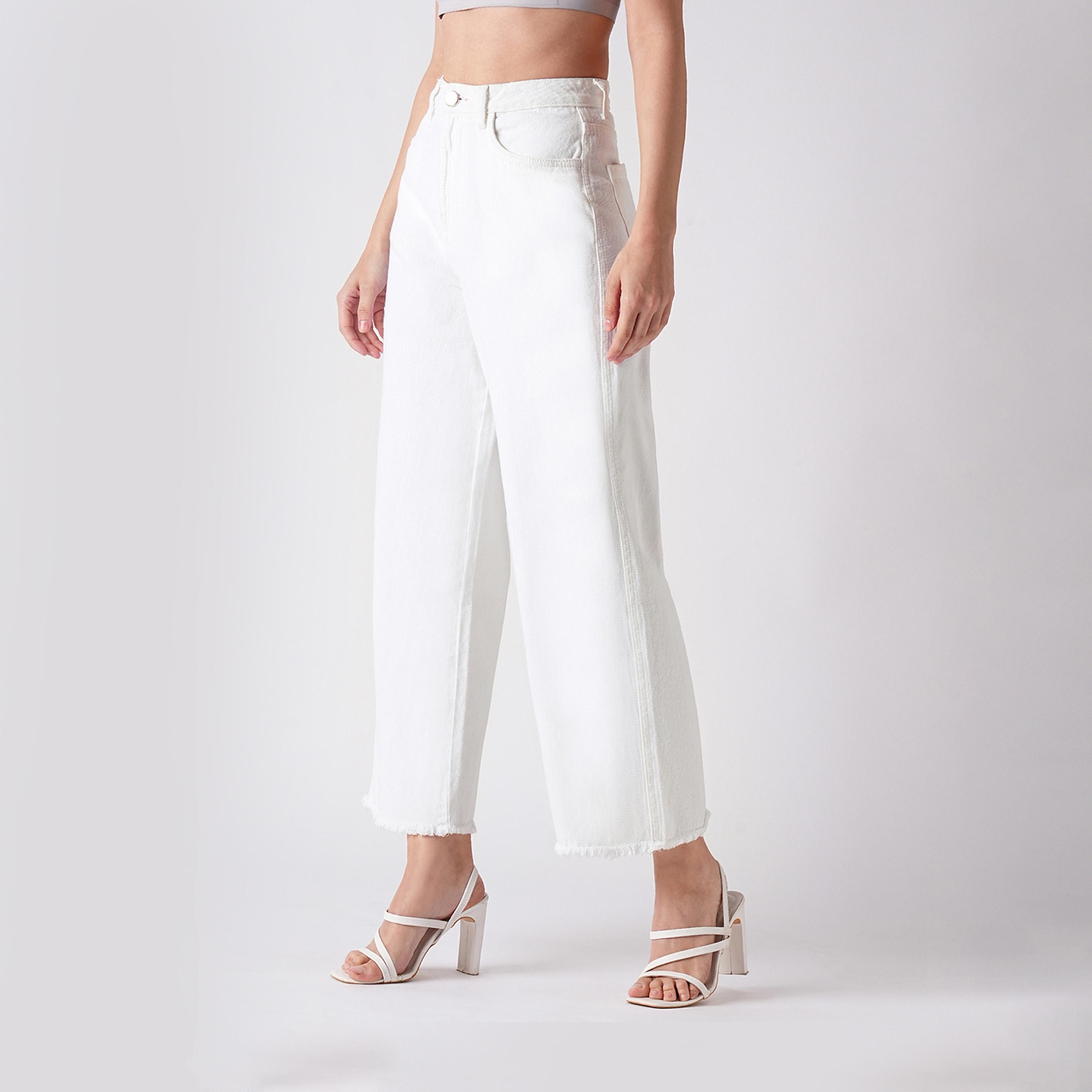 Globus X Styli Solid High Rise Wide Leg Jeans With Pockets-women-clothing-bottoms-jeans-image-2