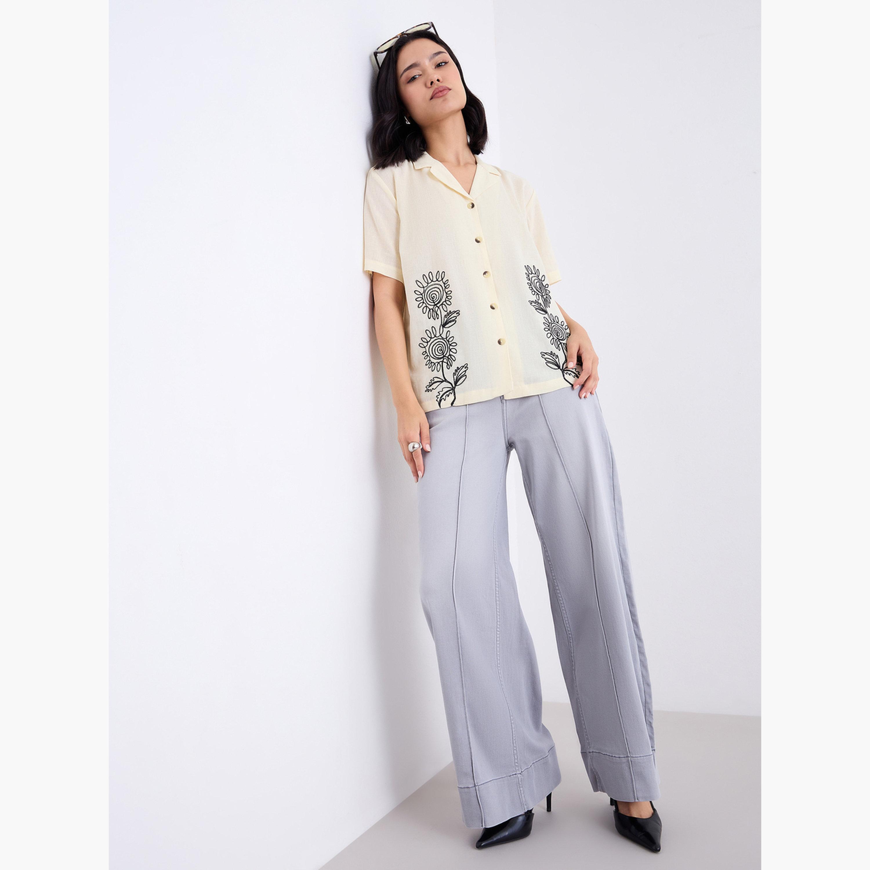 Styli Women Pintuck Detail Wide Leg Jeans-women-clothing-bottoms-jeans-image-3