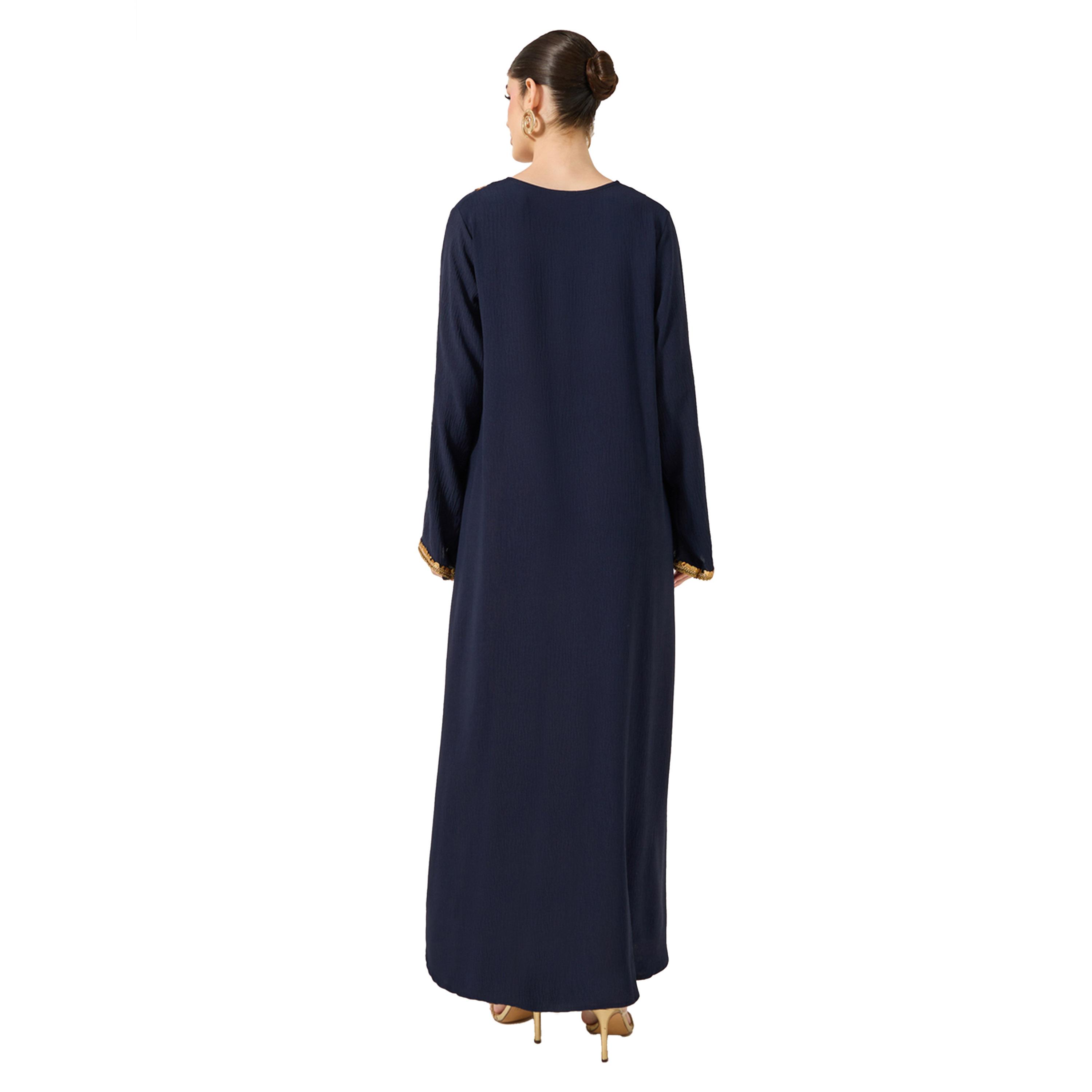 أميرة x ستايلي جلابية ساتان بياقة دائرية ودانتيل-women-arabicclothing-jalabiyas-image-5
