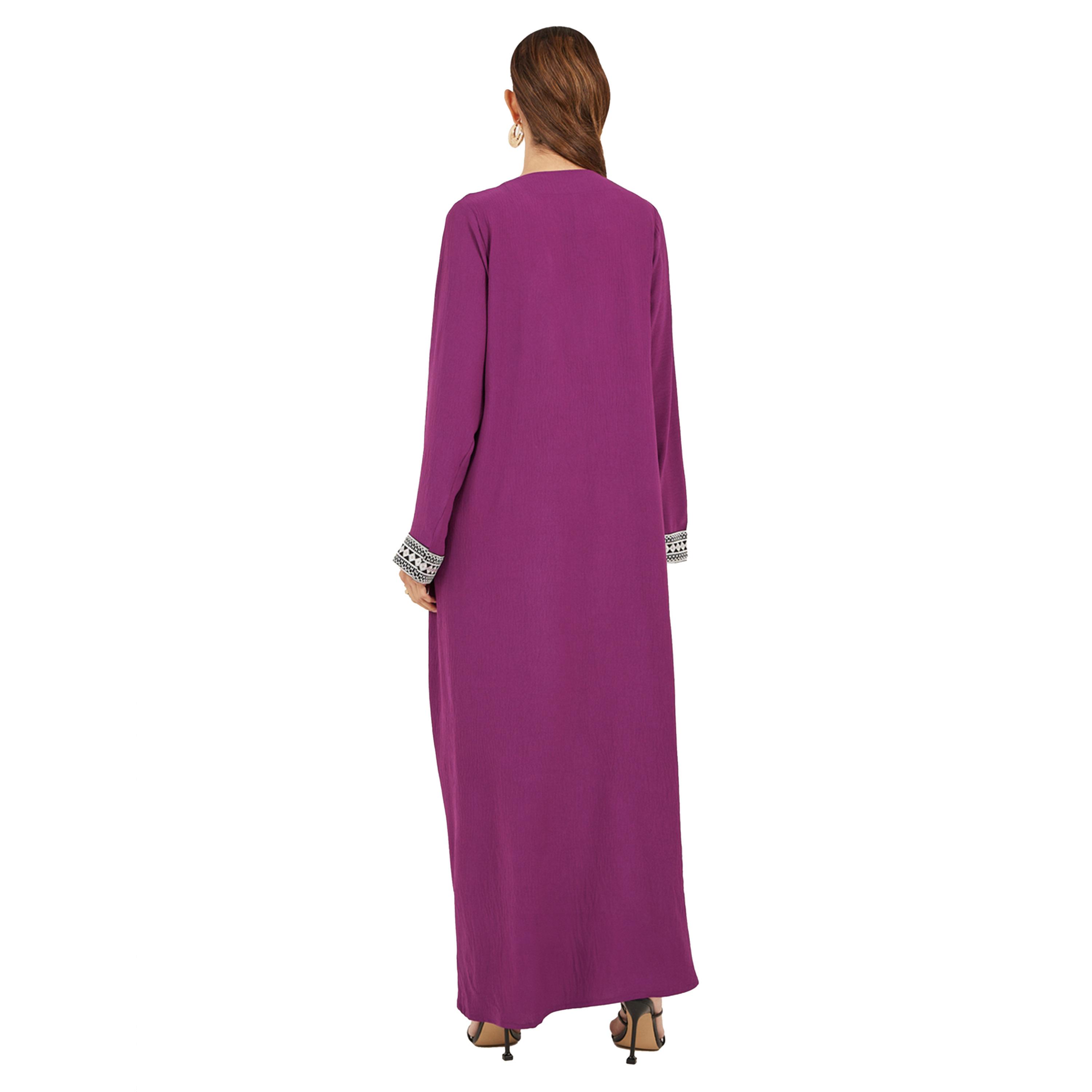 ستايلي - جلابية مطرزة بقصة A-women-arabicclothing-jalabiyas-image-5