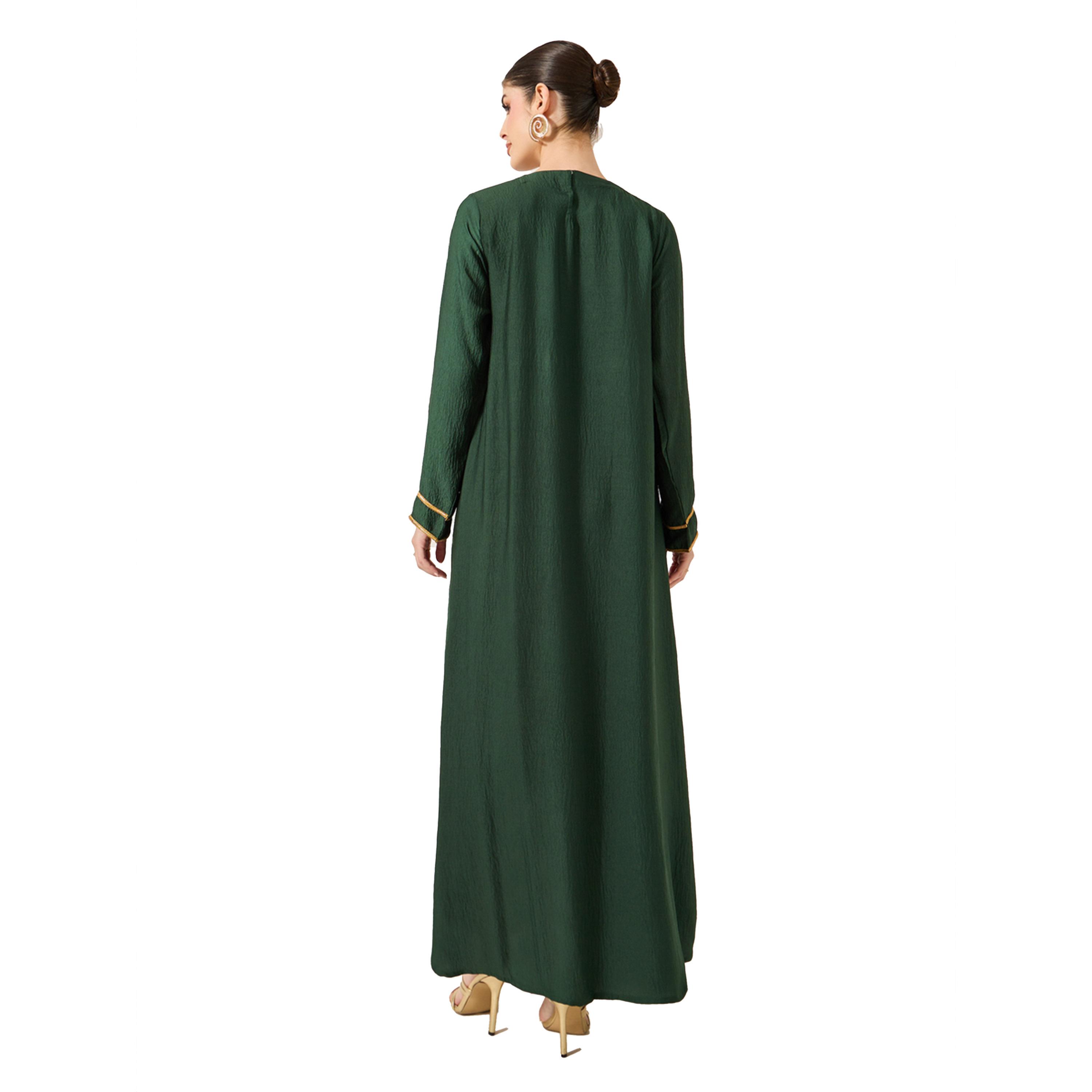 ستايلي - جلابية بقصّة A مع تفاصيل دانتيل وفتحة رقبة-women-arabicclothing-jalabiyas-image-5