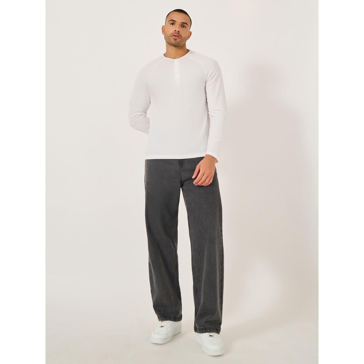 Styli Solid Henley Neck Slim Fit T-Shirt-men-clothing-tshirtsandpolos-tshirts-image-2