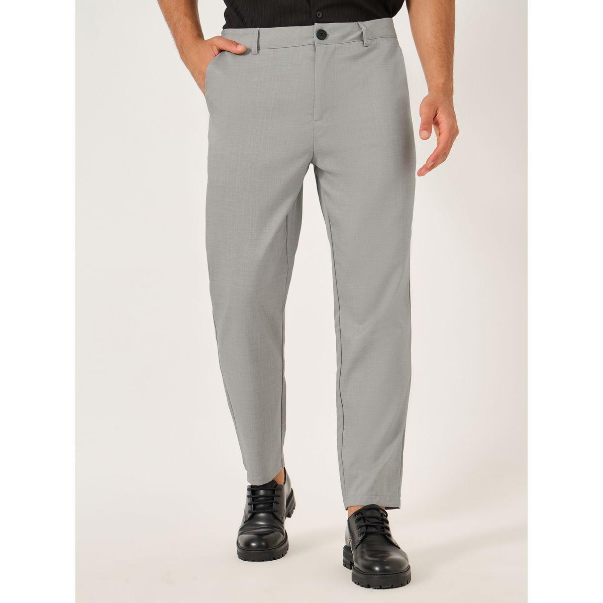 Styli Men Solid Flat Front Chino Pants with Belt Loops-men-clothing-bottoms-trousersandchinos-trousers-image-3