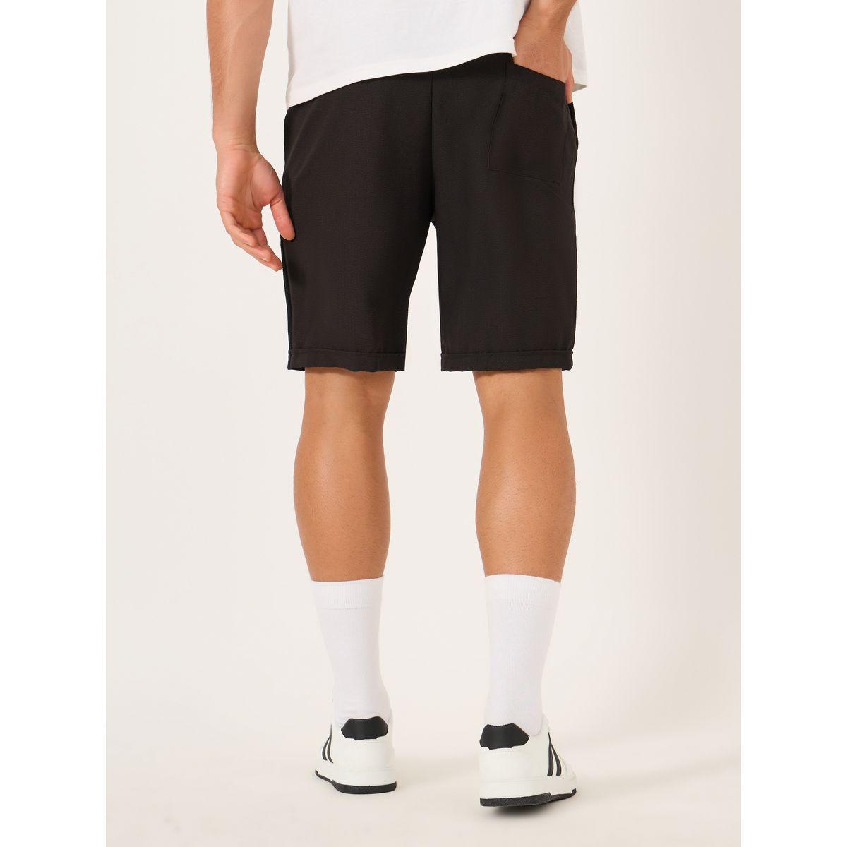Styli Men Solid Drawstring Waist Shorts-men-clothing-bottoms-shorts-image-4