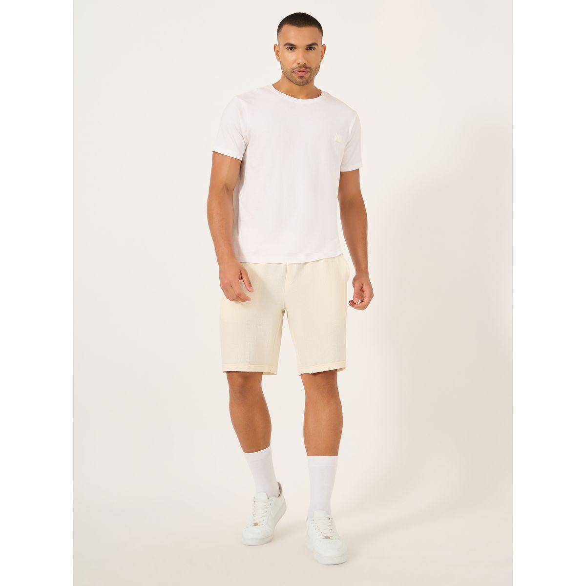Styli Men Solid Drawstring Waist Shorts-men-clothing-bottoms-shorts-image-2