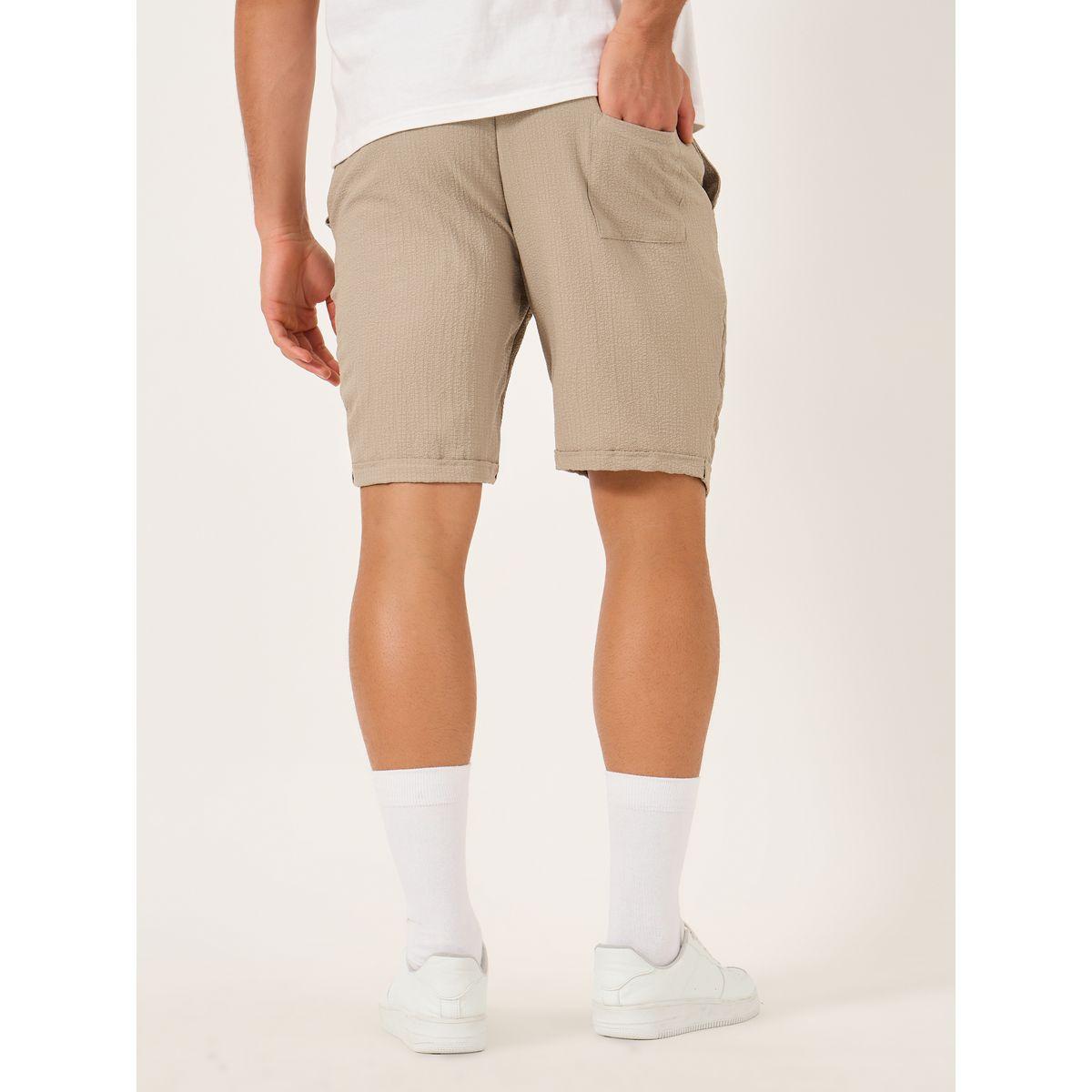 Styli Men Solid Drawstring Waist Shorts-men-clothing-bottoms-shorts-image-5