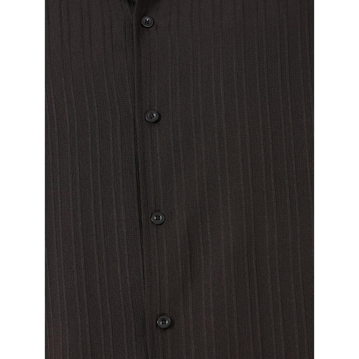 Styli Solid Short Sleeve Camp Collar Regular Fit Shirt-men-clothing-shirts-image-3