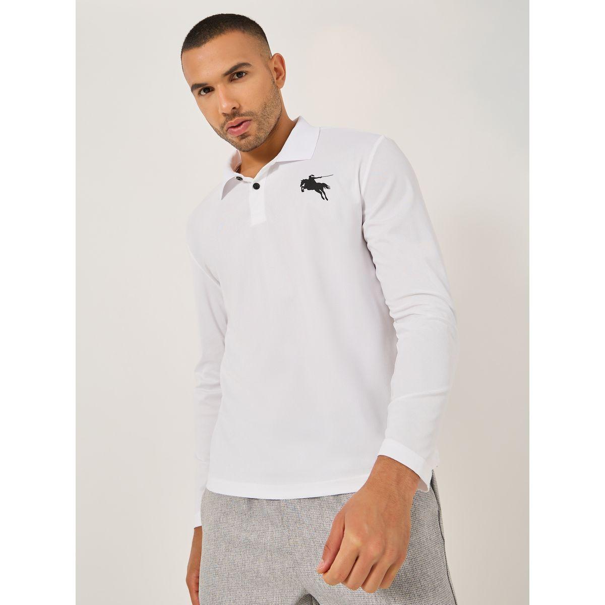 تيشيرت بياقة بولو وطبعة جرافيك-men-clothing-shirts-image-1