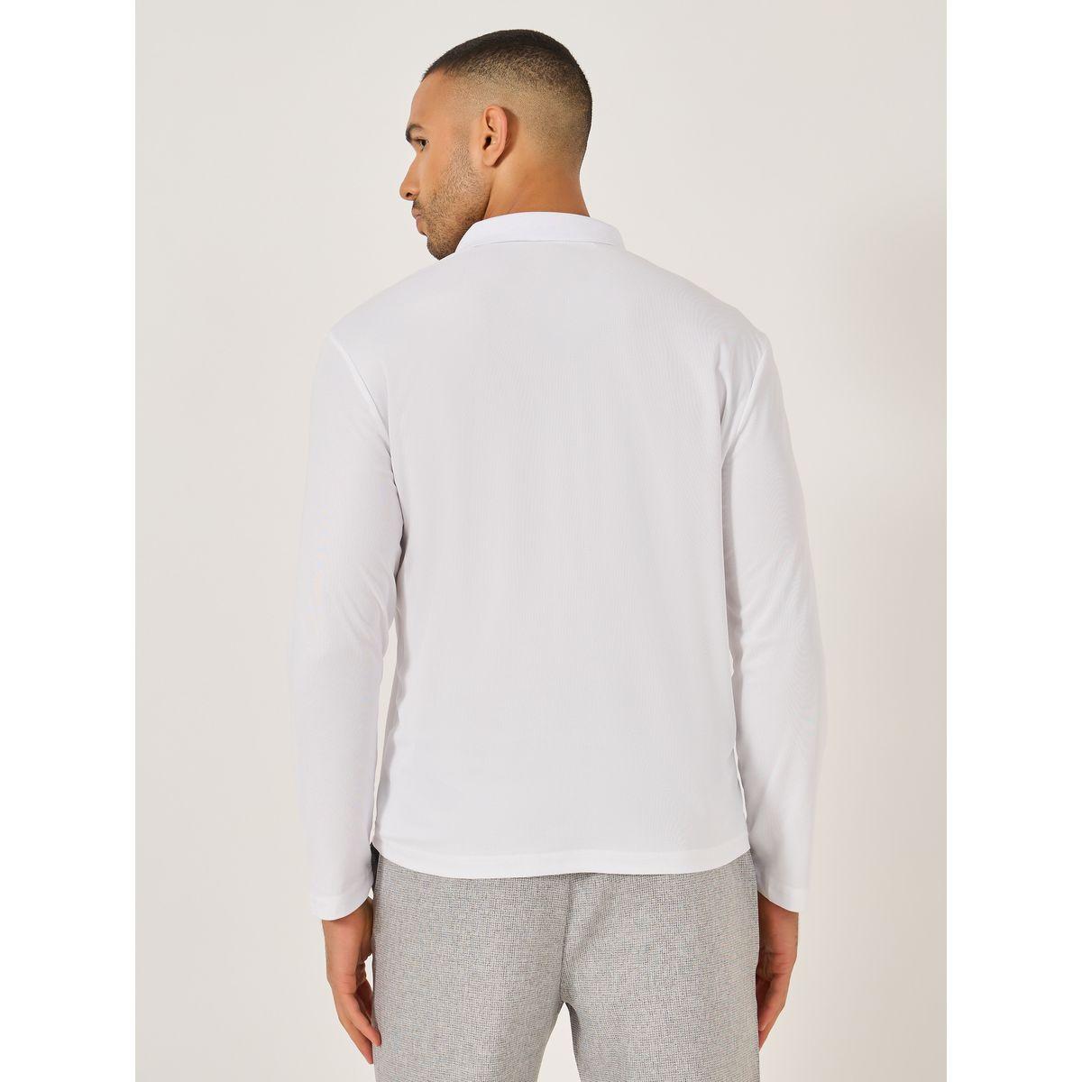 Styli Men White Graphic Print Long Sleeve Polo T-Shirt-men-clothing-shirts-image-4