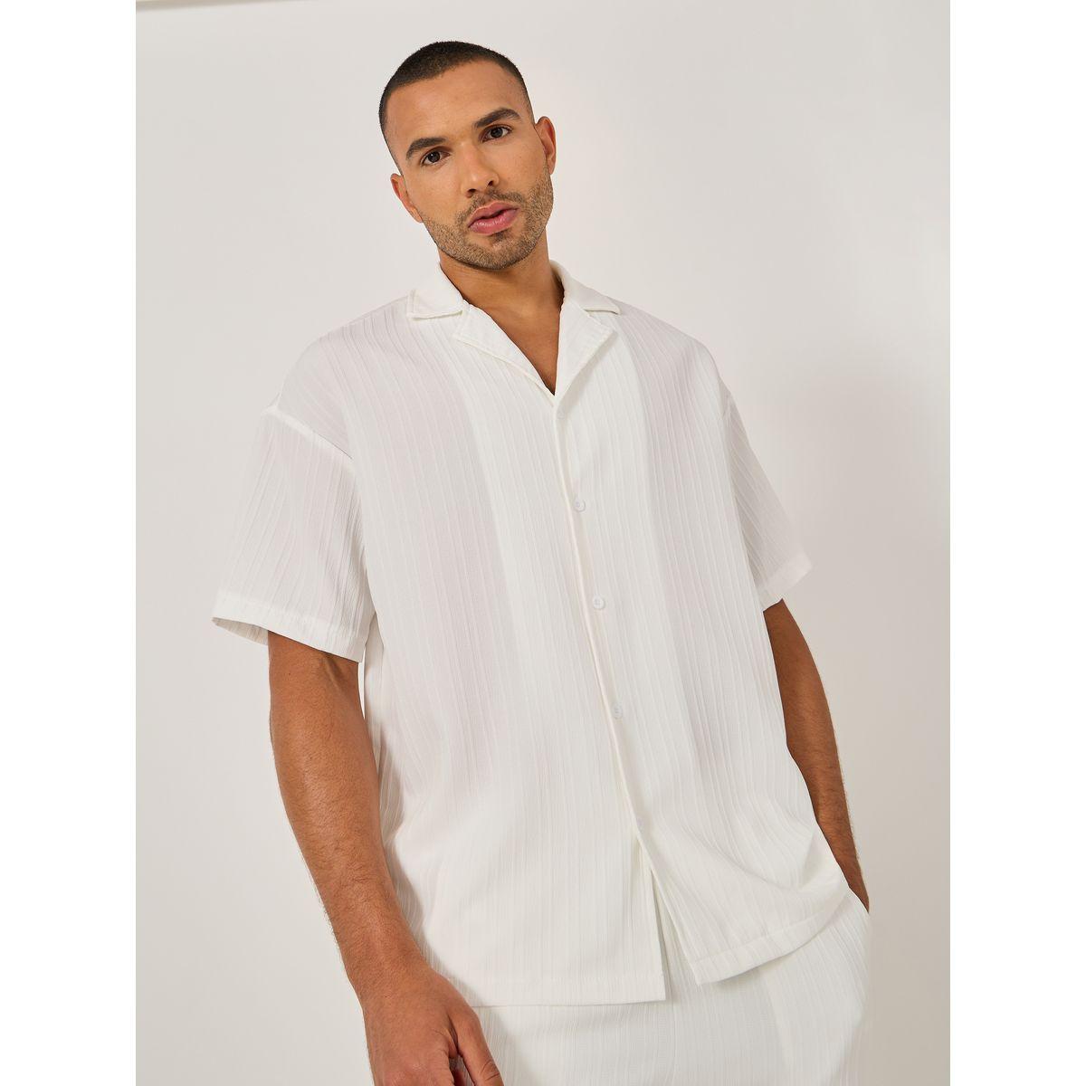 Styli Textured Camp Collar Shirt and Pants Co-Ords-men-clothing-coordsets-image-3