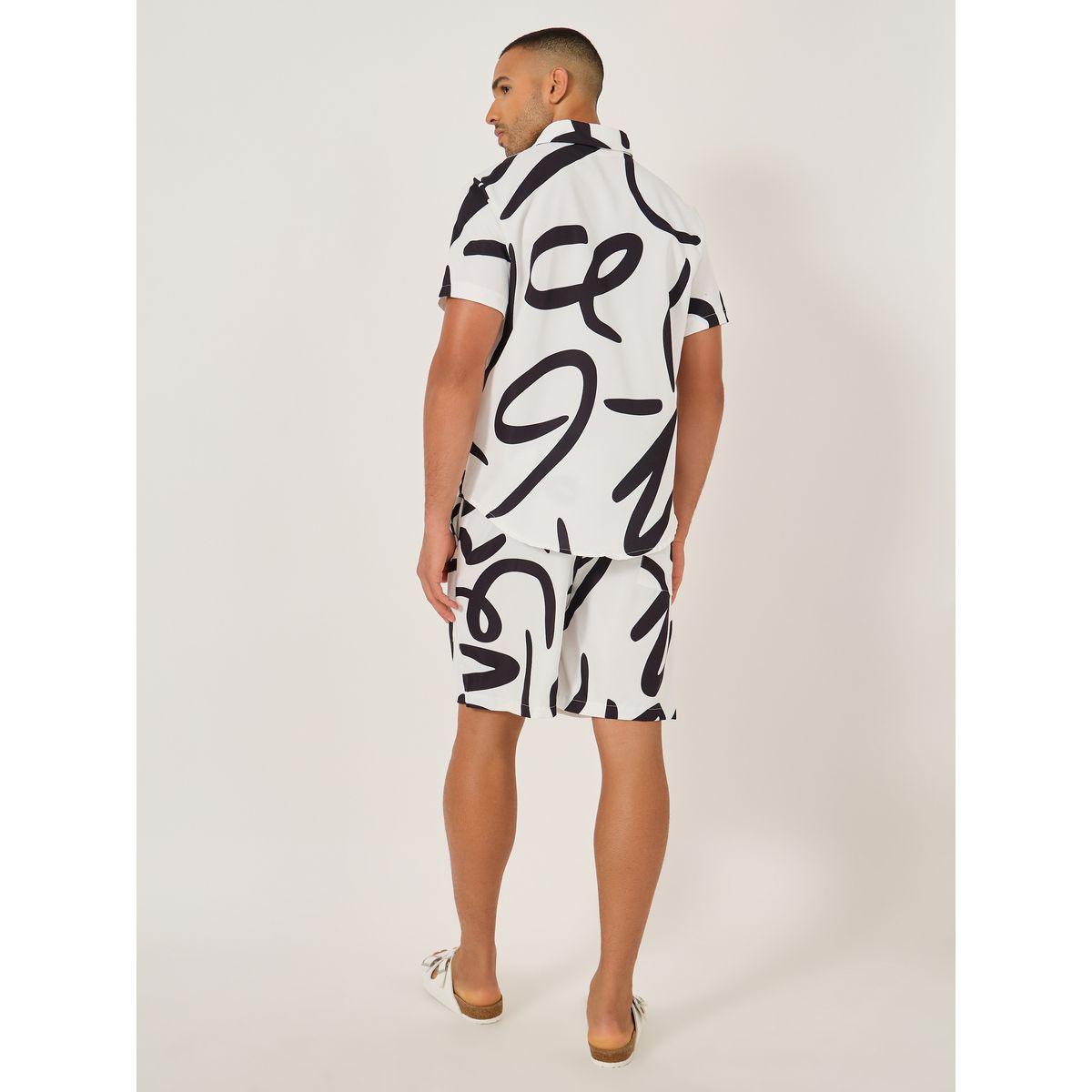 Styli All-Over Print Short Sleeve Shirt and Shorts Co-Ords-men-clothing-coordsets-image-5