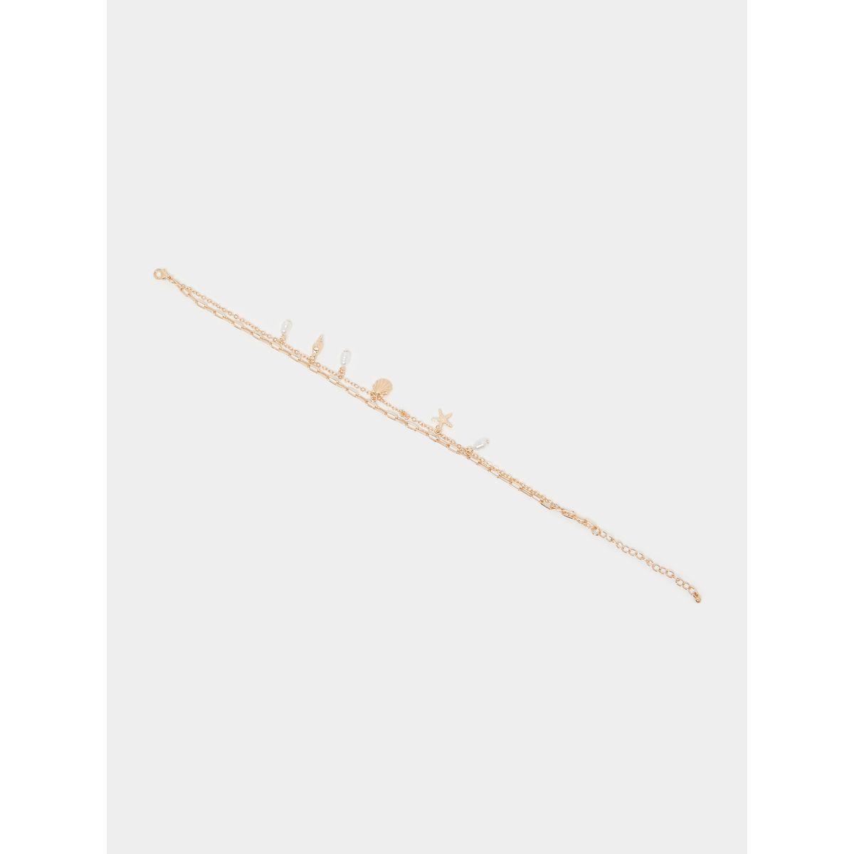 Styli Faux Pearl Beach Charm Anklet with Lobster Clasp-women-watchesandjewellery-jewellery-anklets-image-2