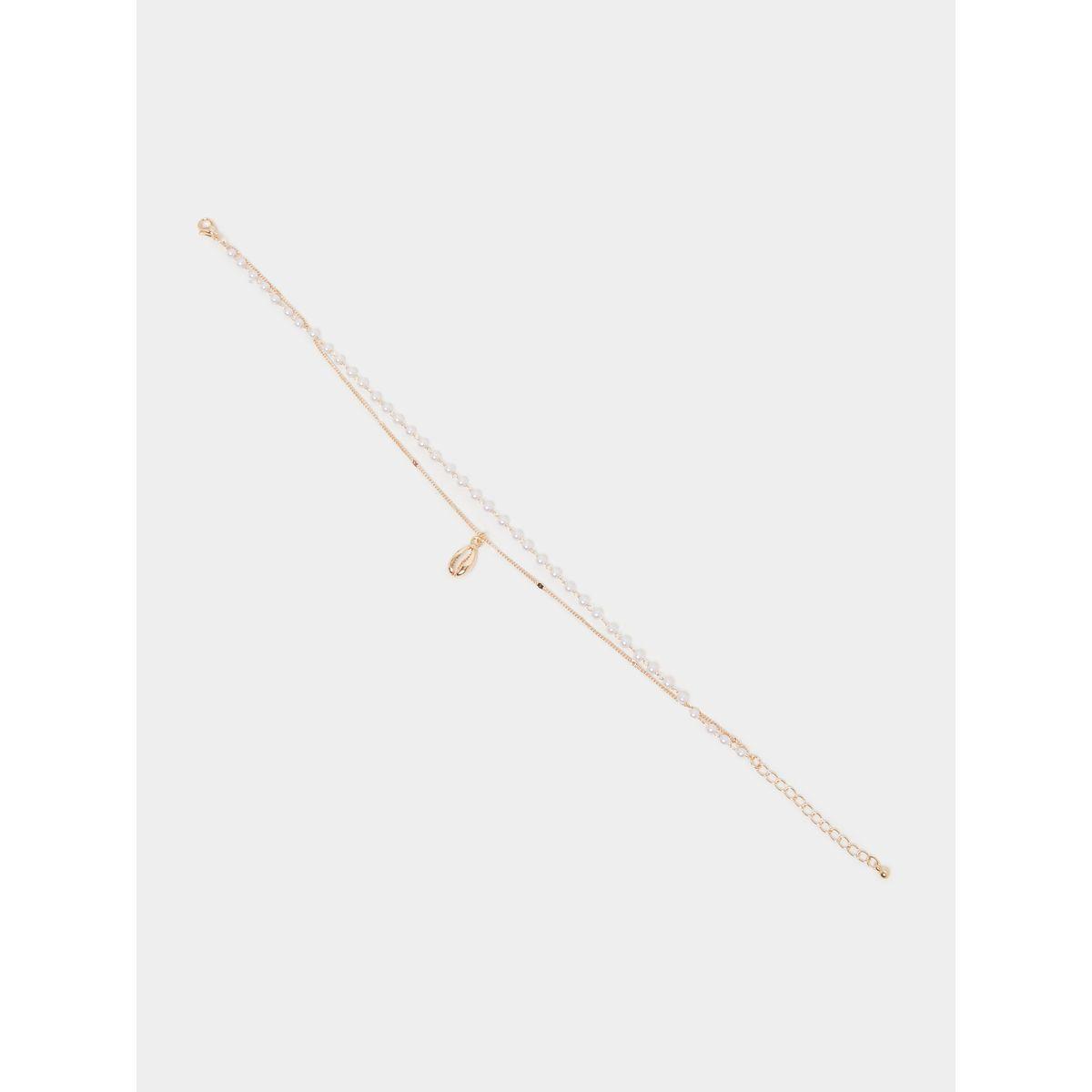 Styli Faux Pearl Charm Drop Anklet-women-watchesandjewellery-jewellery-anklets-image-2