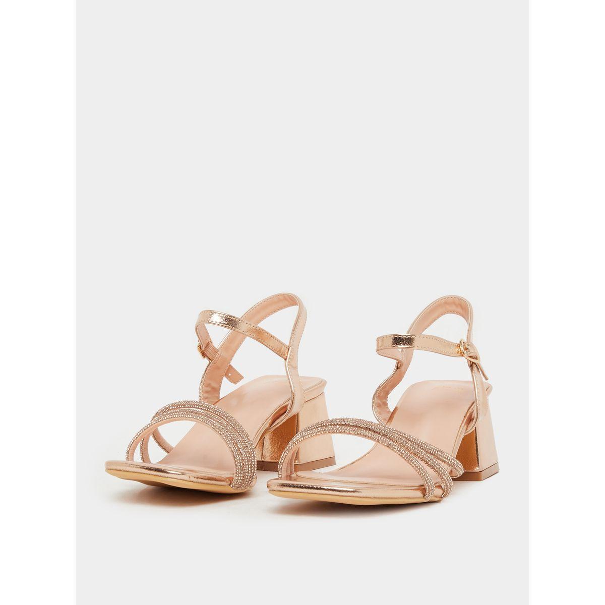 Styli Embellished Strappy Block Heel Singback Sandals-women-shoes-heels-image-2