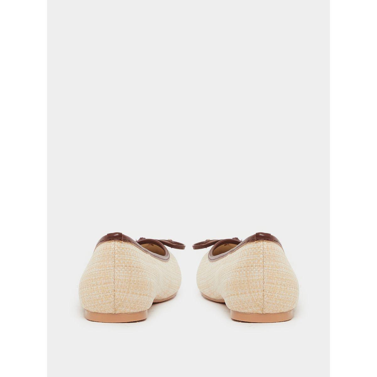 Styli Textured Bow Detail Ballerina Shoes-women-shoes-ballerinas-image-5