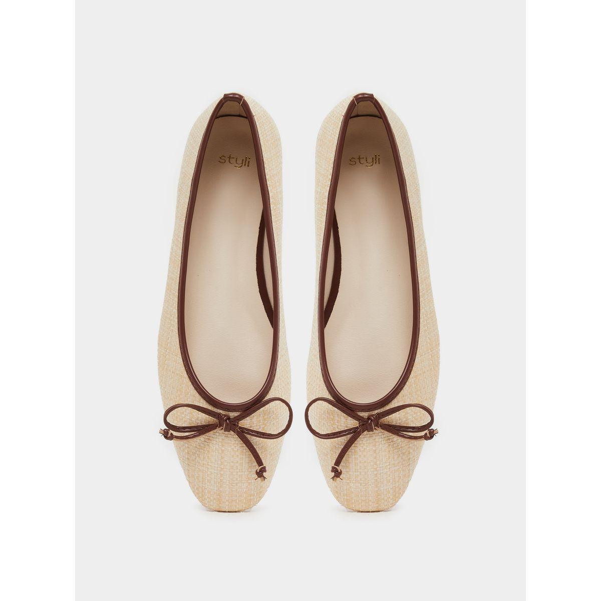حذاء باليرينا بتفاصيل بارزة الملمس-women-shoes-ballerinas-image-6