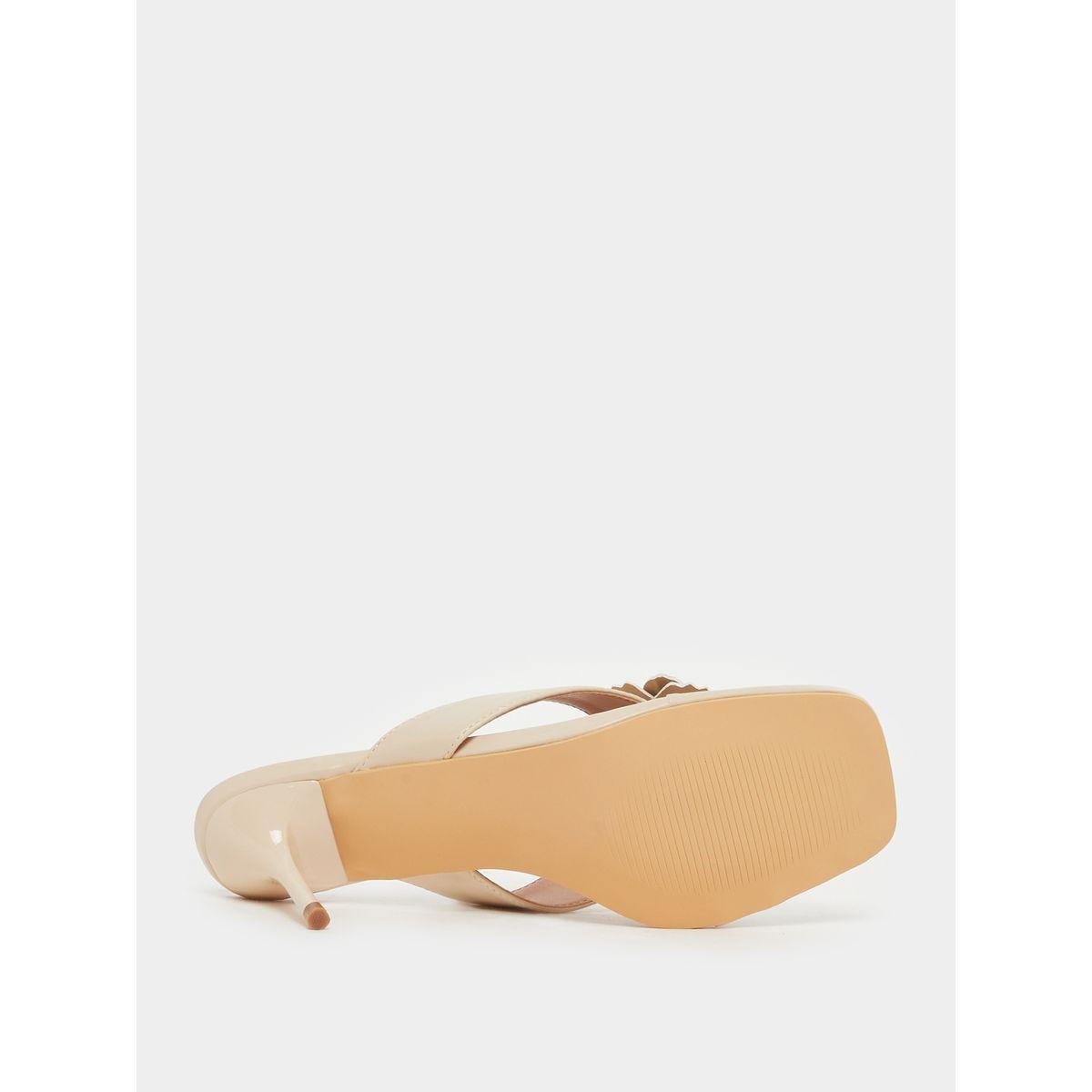 Styli Flower Corsage Slip On Sandals-women-shoes-sandals-heeled-image-7