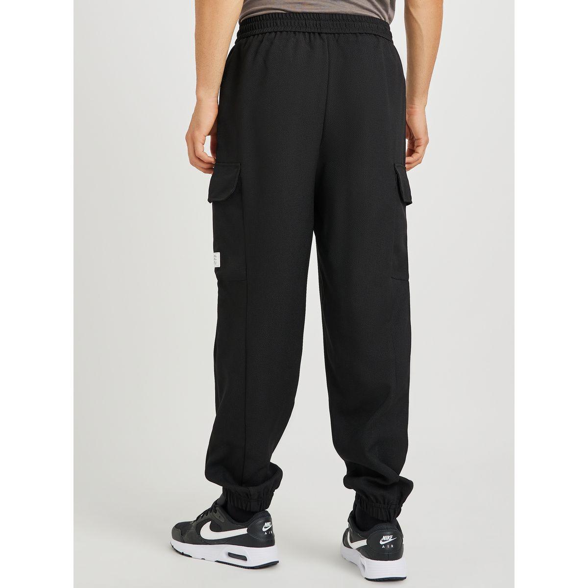 Styli Cargo Pockets Relaxed Fit Textured Joggers-men-clothing-bottoms-joggers-image-4