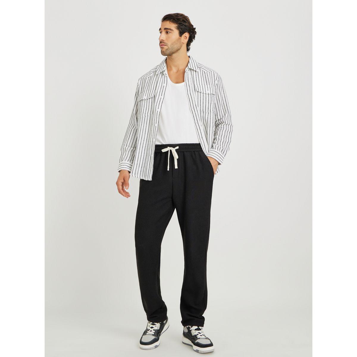 جوغر بقصة أرجل مستقيمة وأربطة-men-clothing-bottoms-joggers-image-2