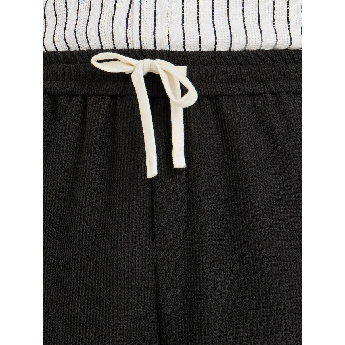 Styli Men Textured Straight Fit Joggers with Drawstring-men-clothing-bottoms-joggers-image-3